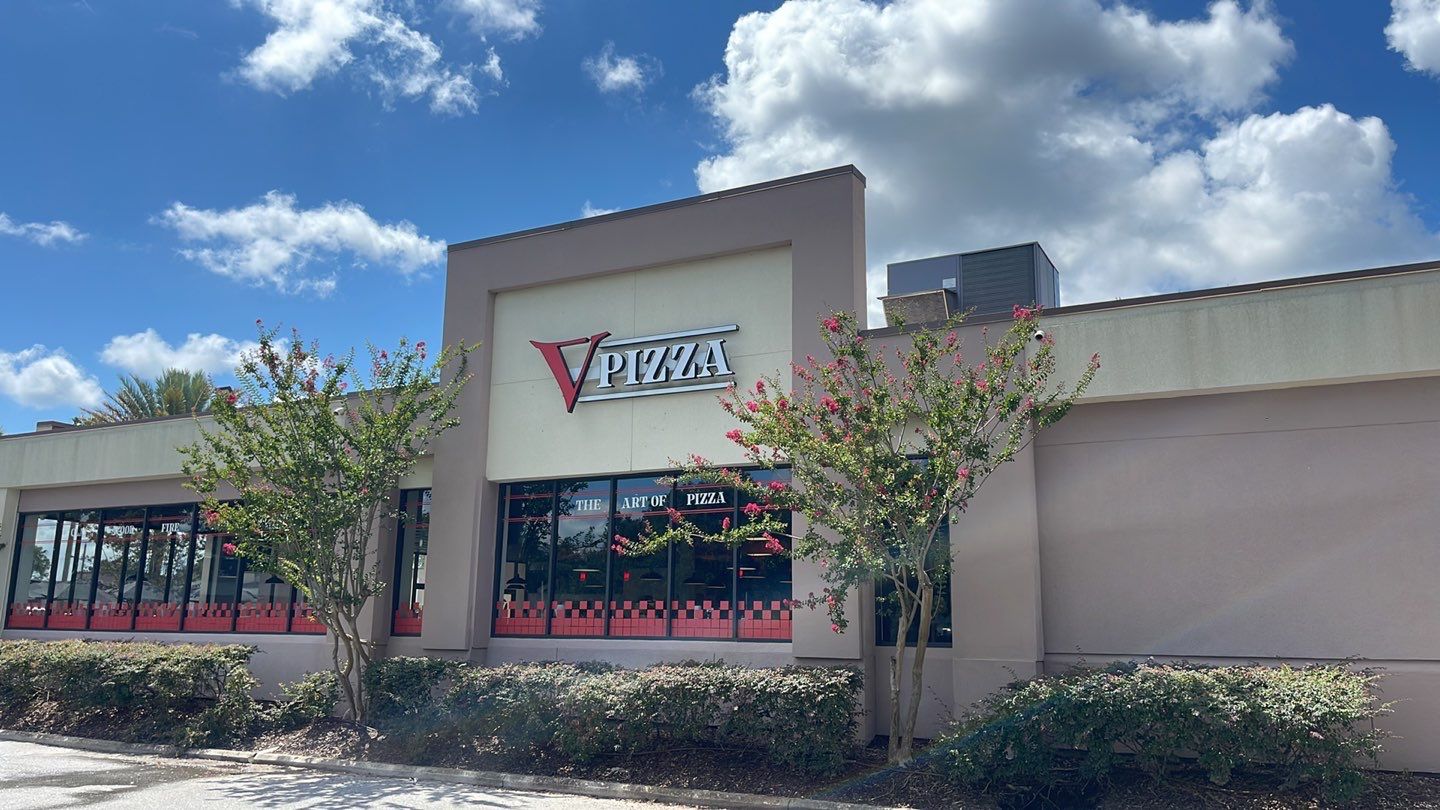 Channel Letters for V Pizza by SignCrafters