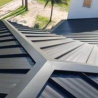 24ga 1.5 Mechanical Seam Matte Black  by Total Roofing System The Metal Roof Experts