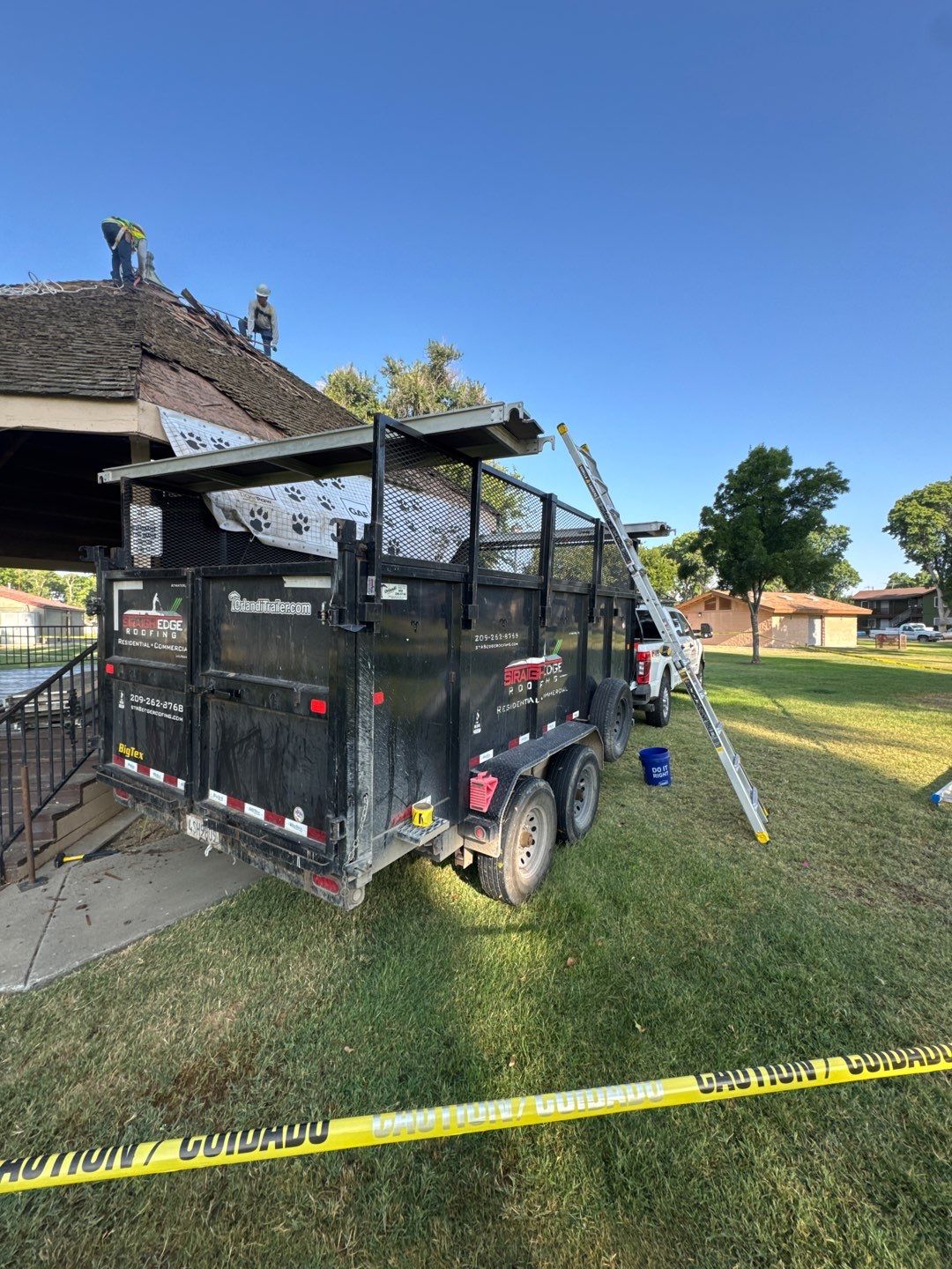 City of Gustine Gazebo project by Straight Edge Roofing Inc