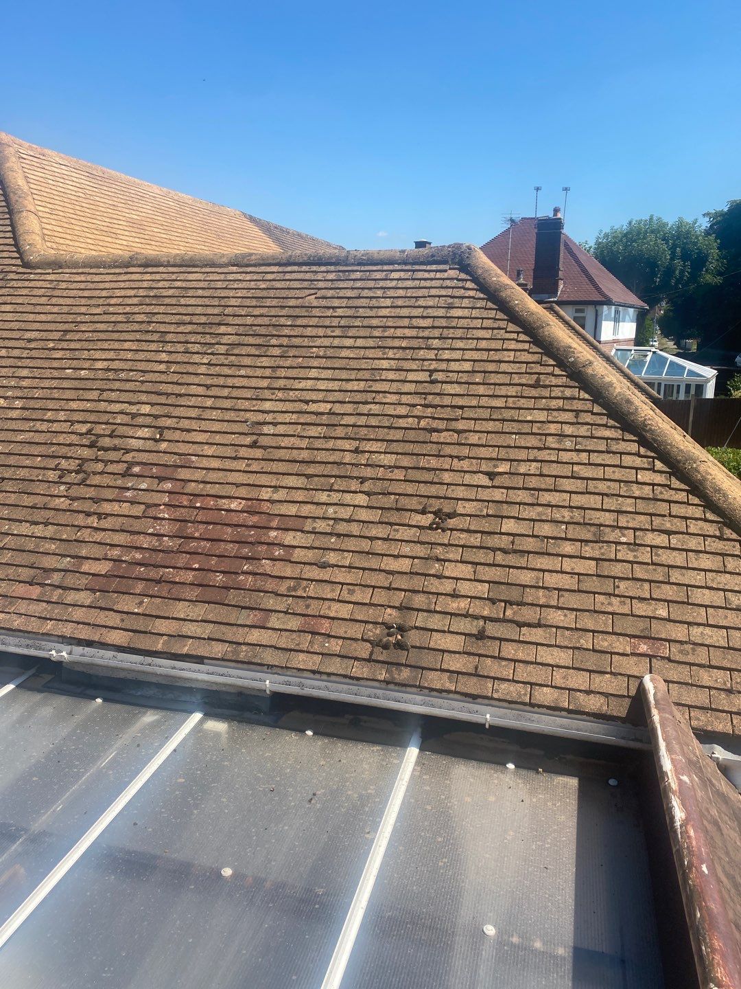 Roof Clean - Render Clean using Honda 15lpm Low Pressure Washing Machine by Ges Exterior Cleaning ltd