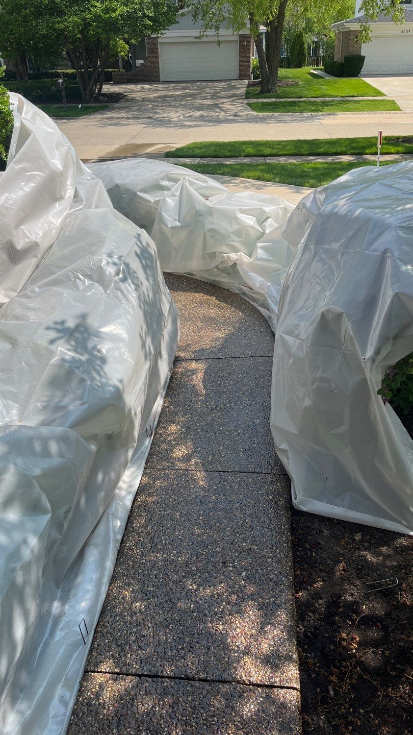 Northbrook, IL aggregate strip and re seal by Northern Power Washing LLC.