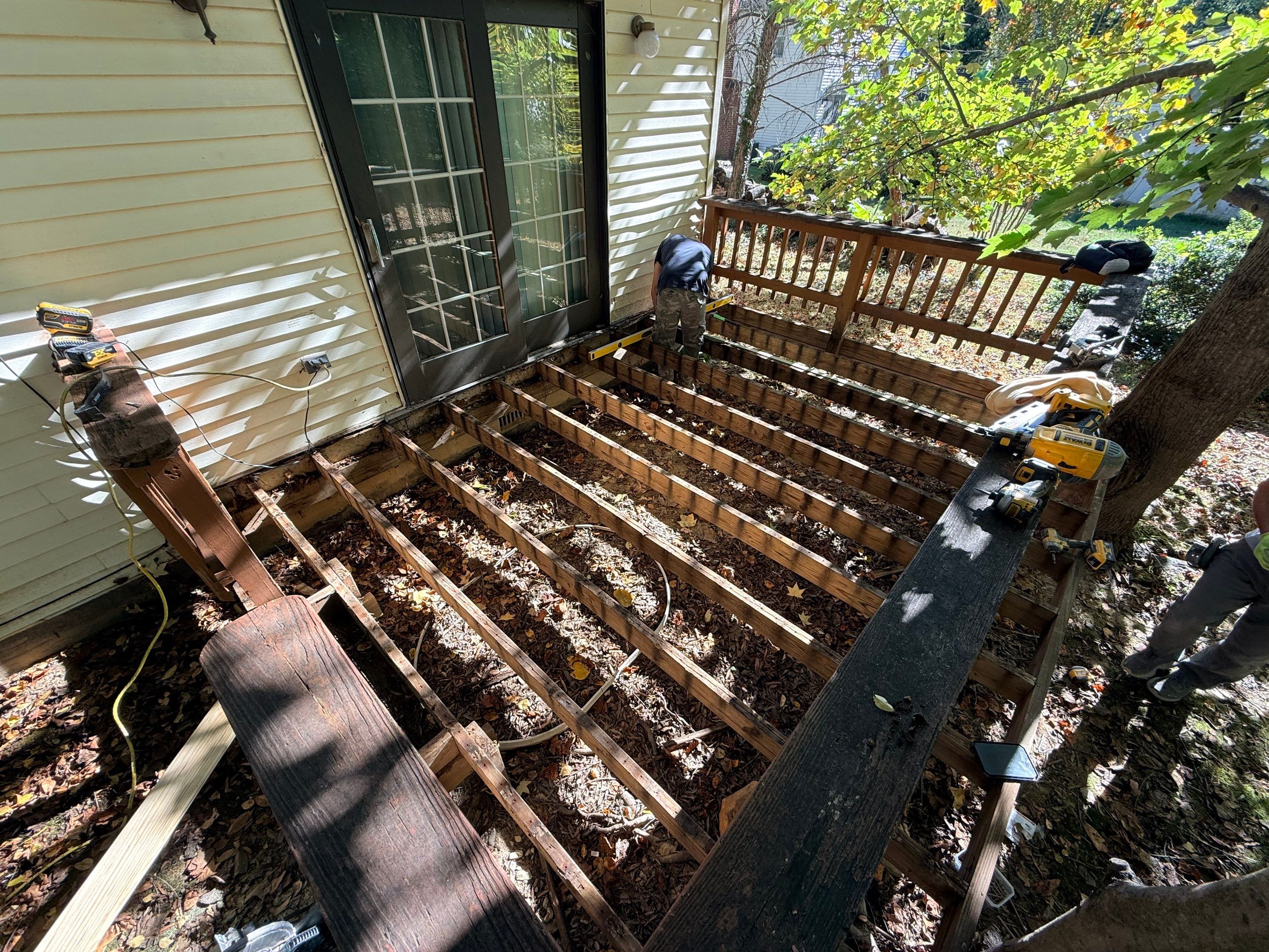 Deck repairs and new decking installation by AXR Inc