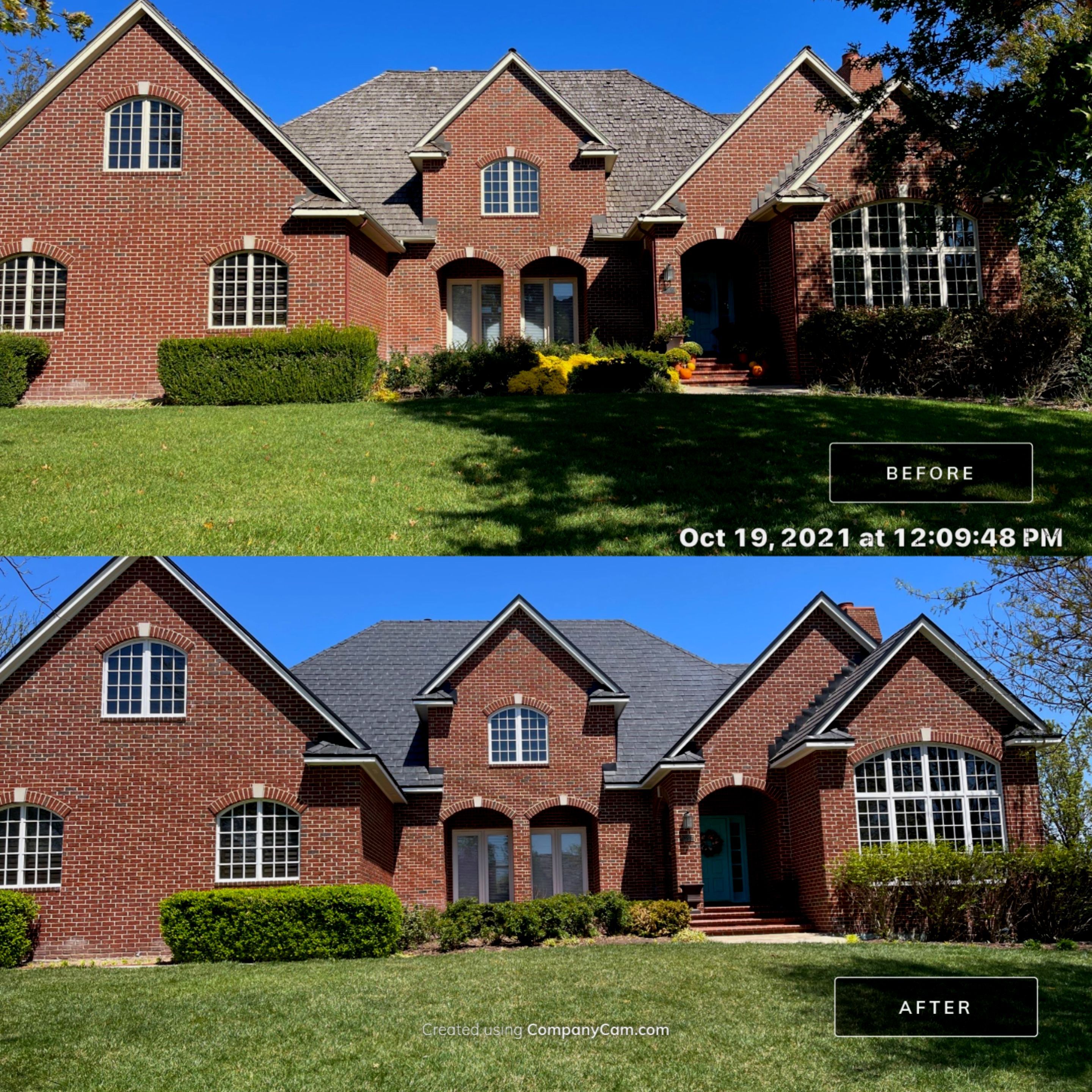 Residential Roofing Installation using DaVinci Bellaforte Slate in Slate Black by Eaton Roofing 