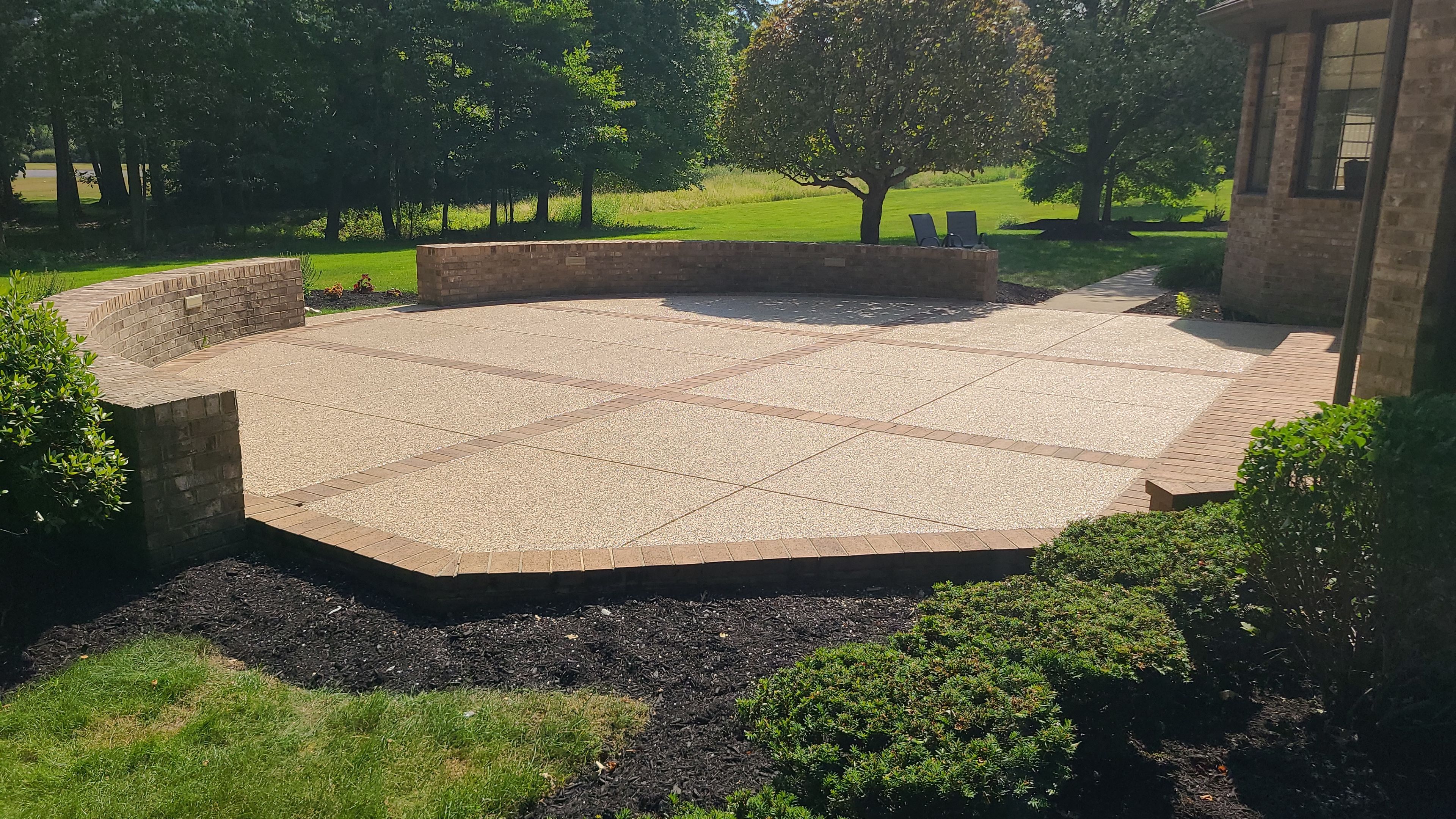 Patio in Sandstone - Hermitage, PA by Alexander Concrete Coatings