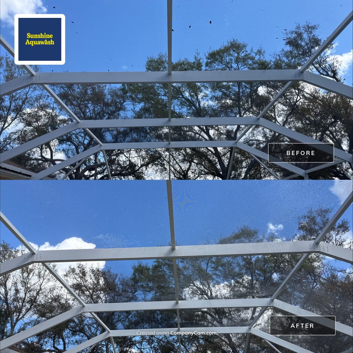 Painted Pool Deck, Pool Cage & Exterior Surface Cleaning in Creekwood – Bradenton, FL by Sunshine AquaWash