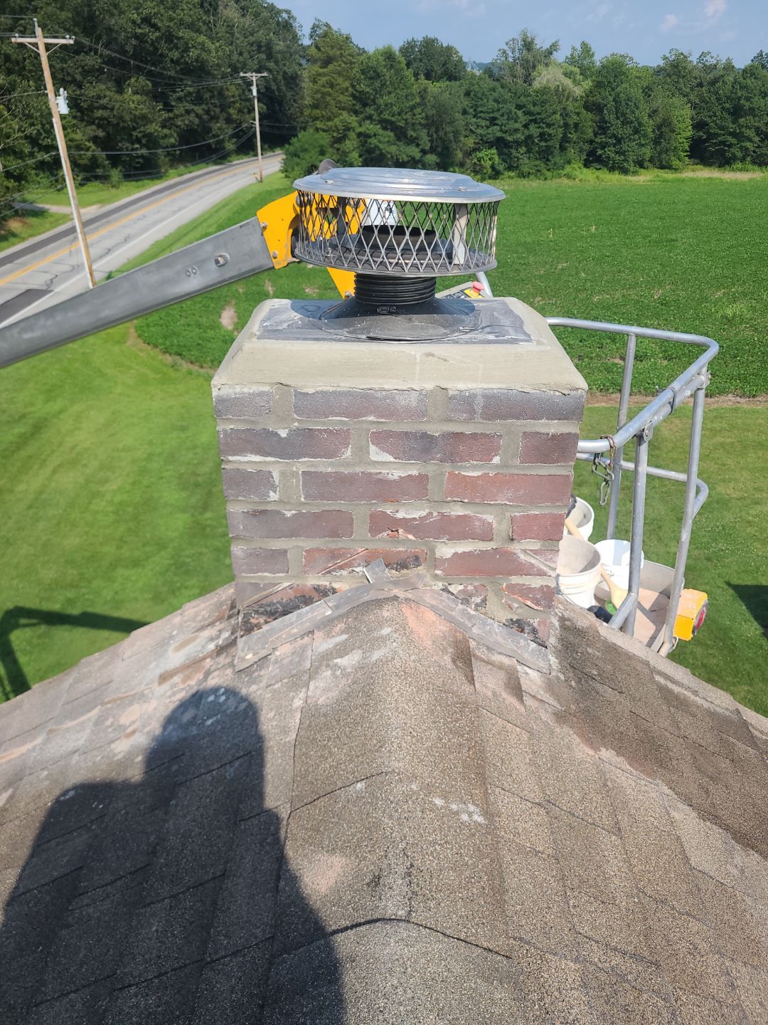 Roof Replacement and Chimney Restoration with Shutter Upgrade in East Berlin, Pennsylvania by Bealing Roofing & Exteriors
