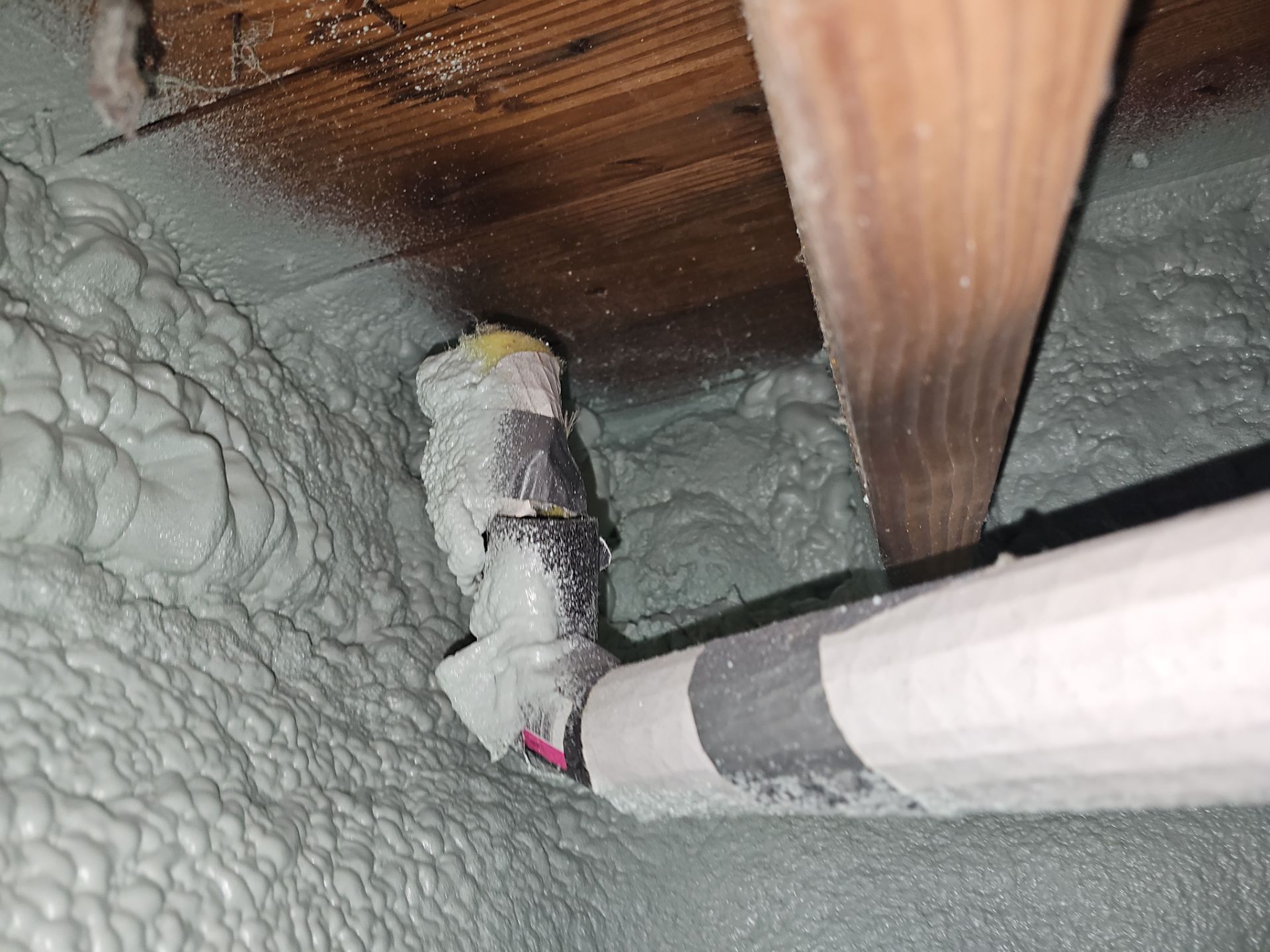 Basement Exterior Walls using Crawl Space Liner by NYS Foam & Energy