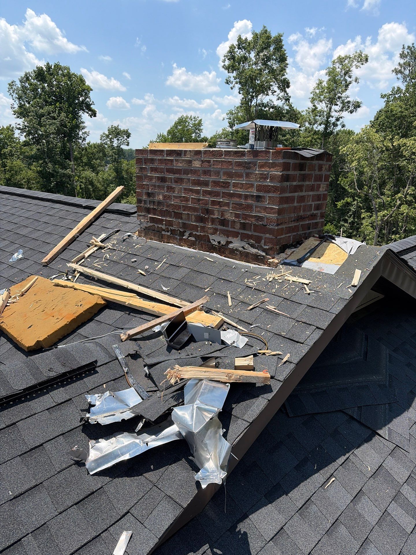 Dead Valley & Chimney Repair Project in Moore, SC by Roofers LLC