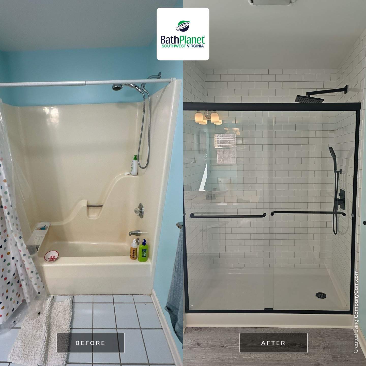 Tub to Shower Remodel by BathPlanet SW Virginia