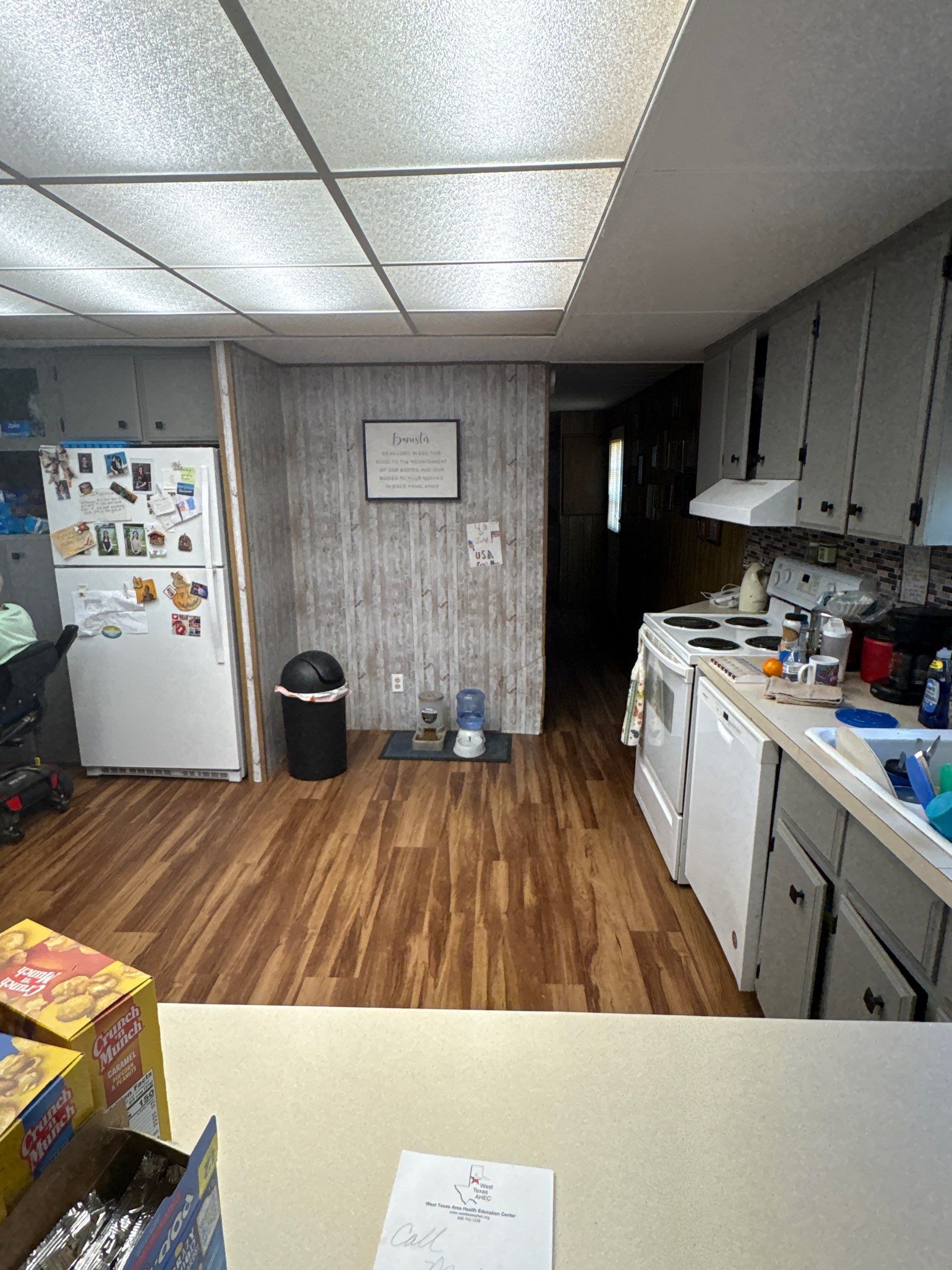 Attica Kitchen Remodel With Grey Cabinets and Mosaic Backsplash by CompanyCam Sales Demo