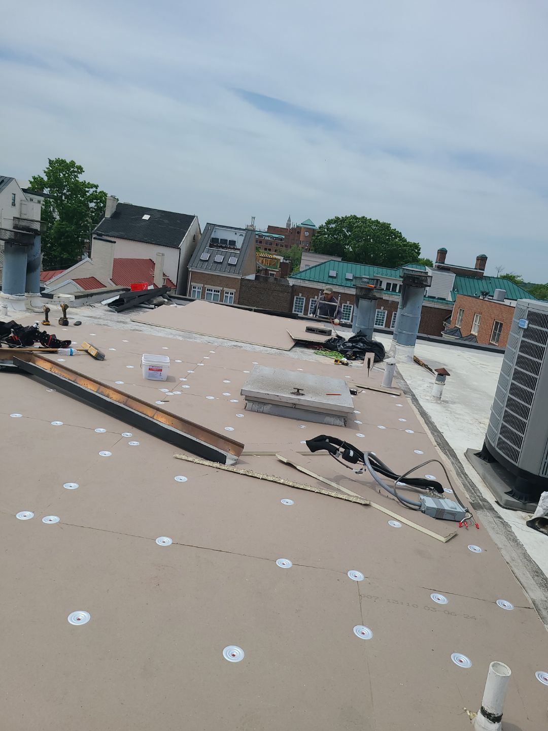 Alexandria: Carlisle Syntec TPO Flat Roof Installation by RM Banning, Inc.