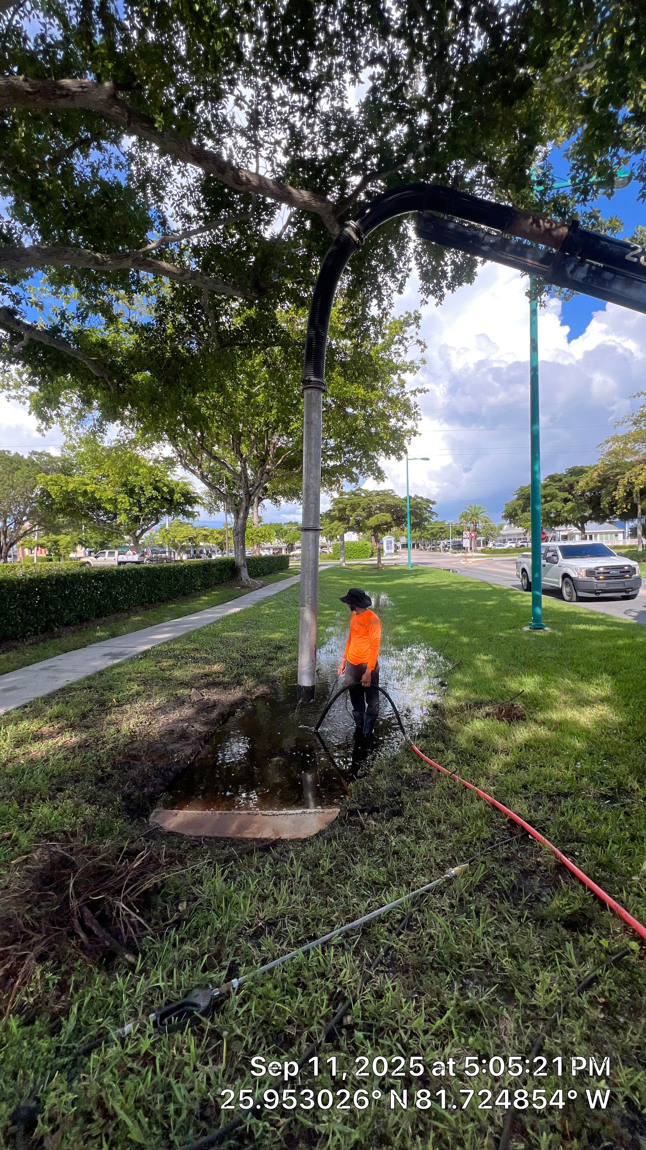 Culvert Cleaning at Bank of America on Marco by Don Mar, Inc. Storm Water Solutions