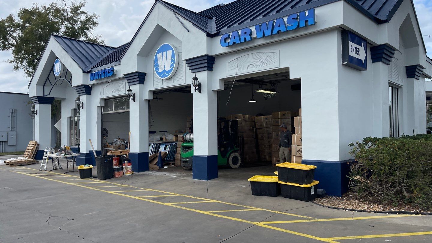 Waters Car Wash Monument Sign and Channel Letters by SignCrafters