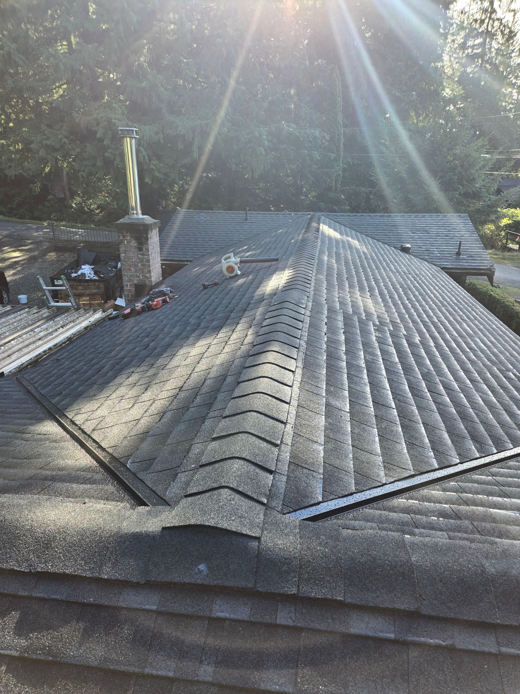 Residential Reroof Shingle - Charcoal by Top Notch Roofing Inc