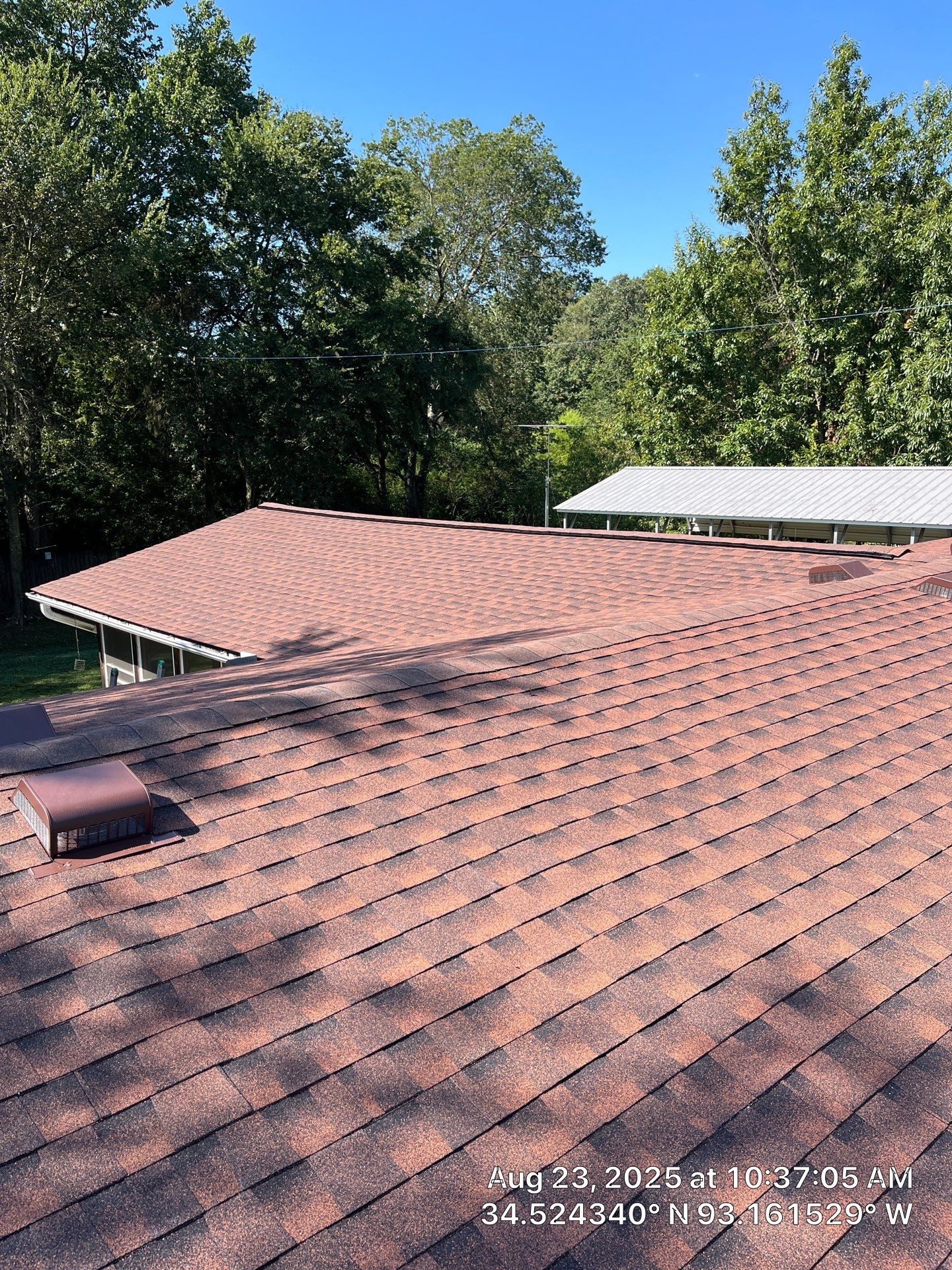 GAF Timberline HDZ Roof Replacement and Decking Repair in Hot Springs by Temple Roofing and Exteriors