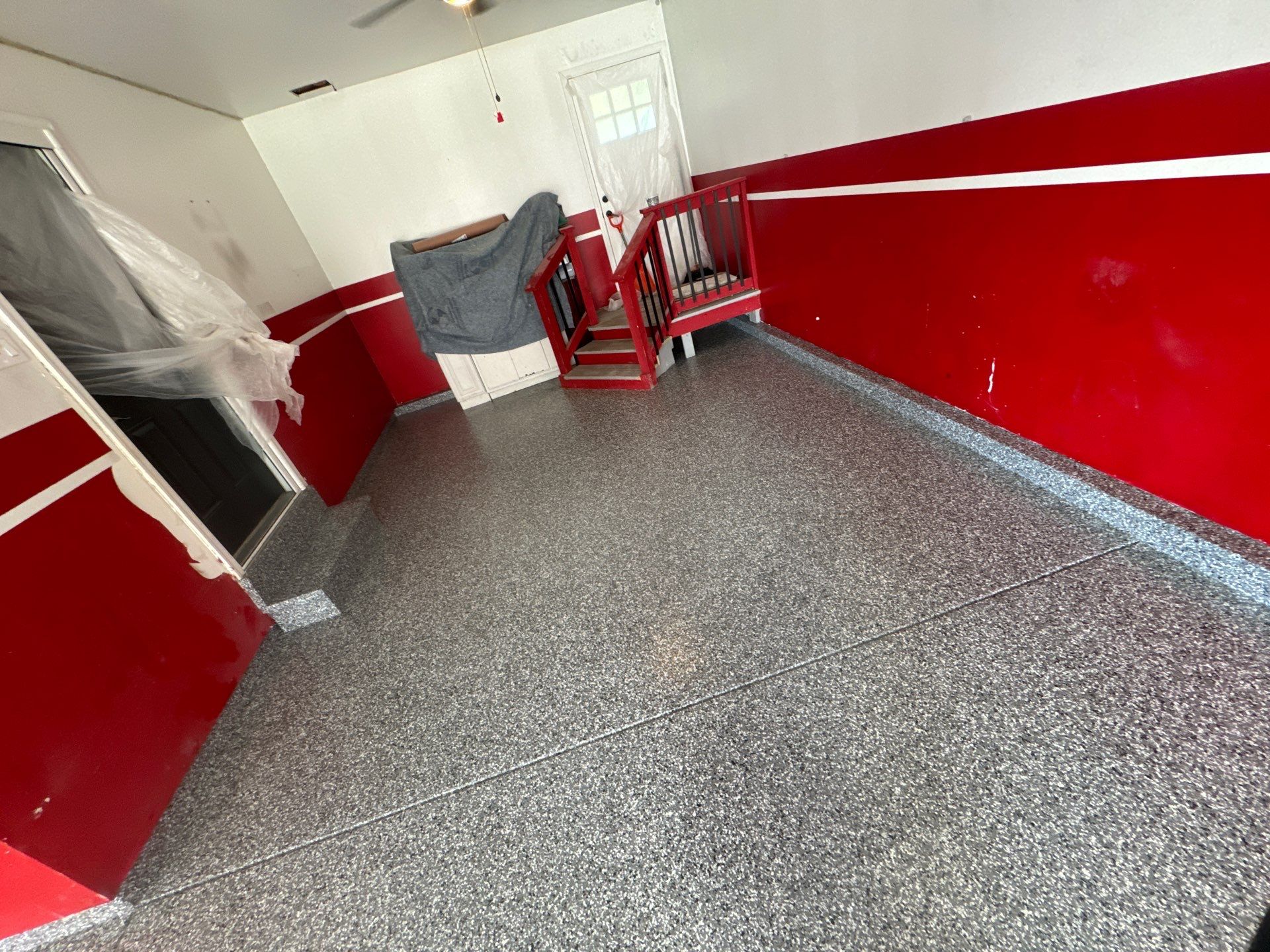 Wombat Flake Garage Floor  by Level 10 Coatings
