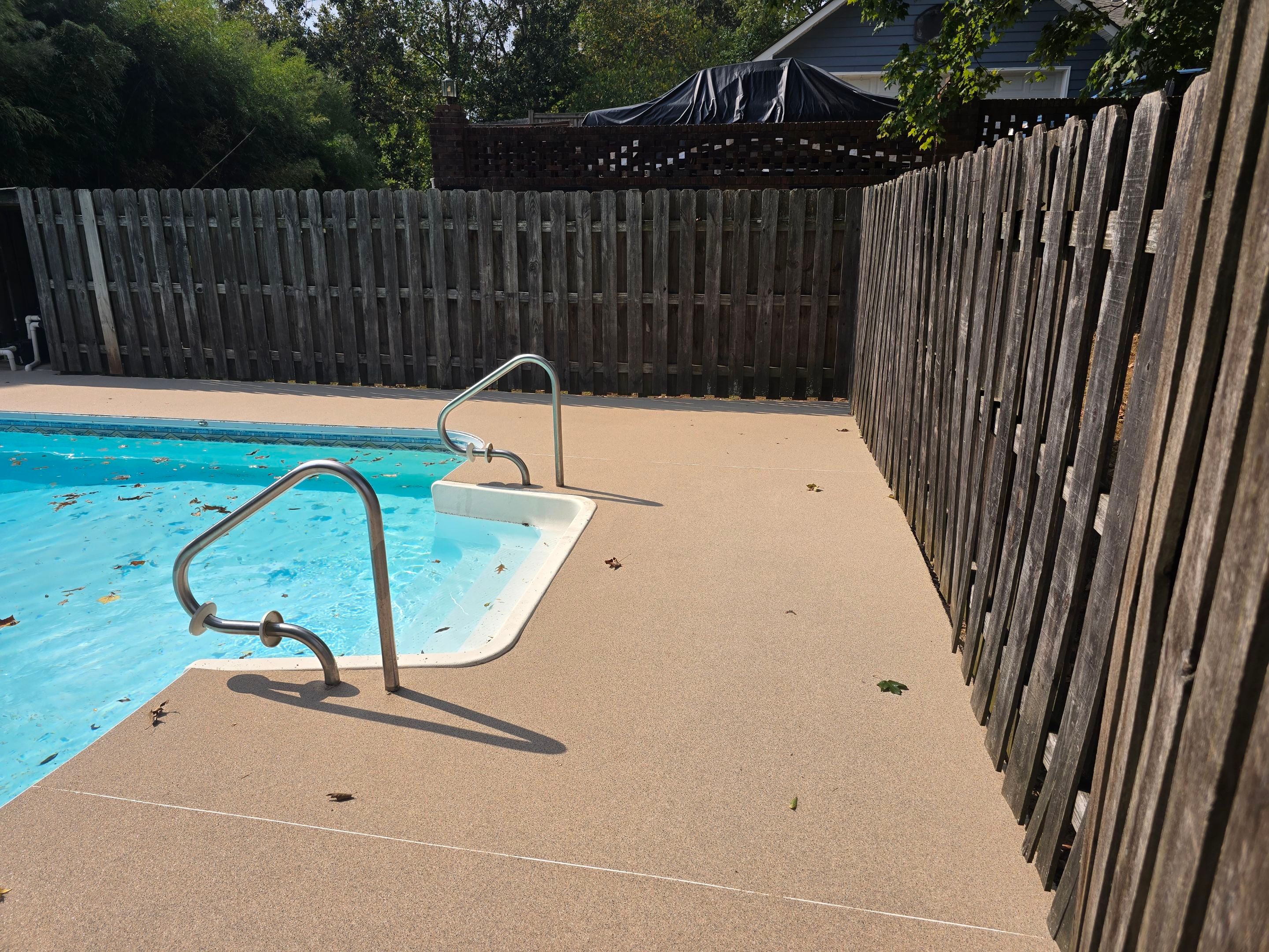 Pool Deck & Porch Completed Using Biscuit & Obsidian by Elite Floor Solutions