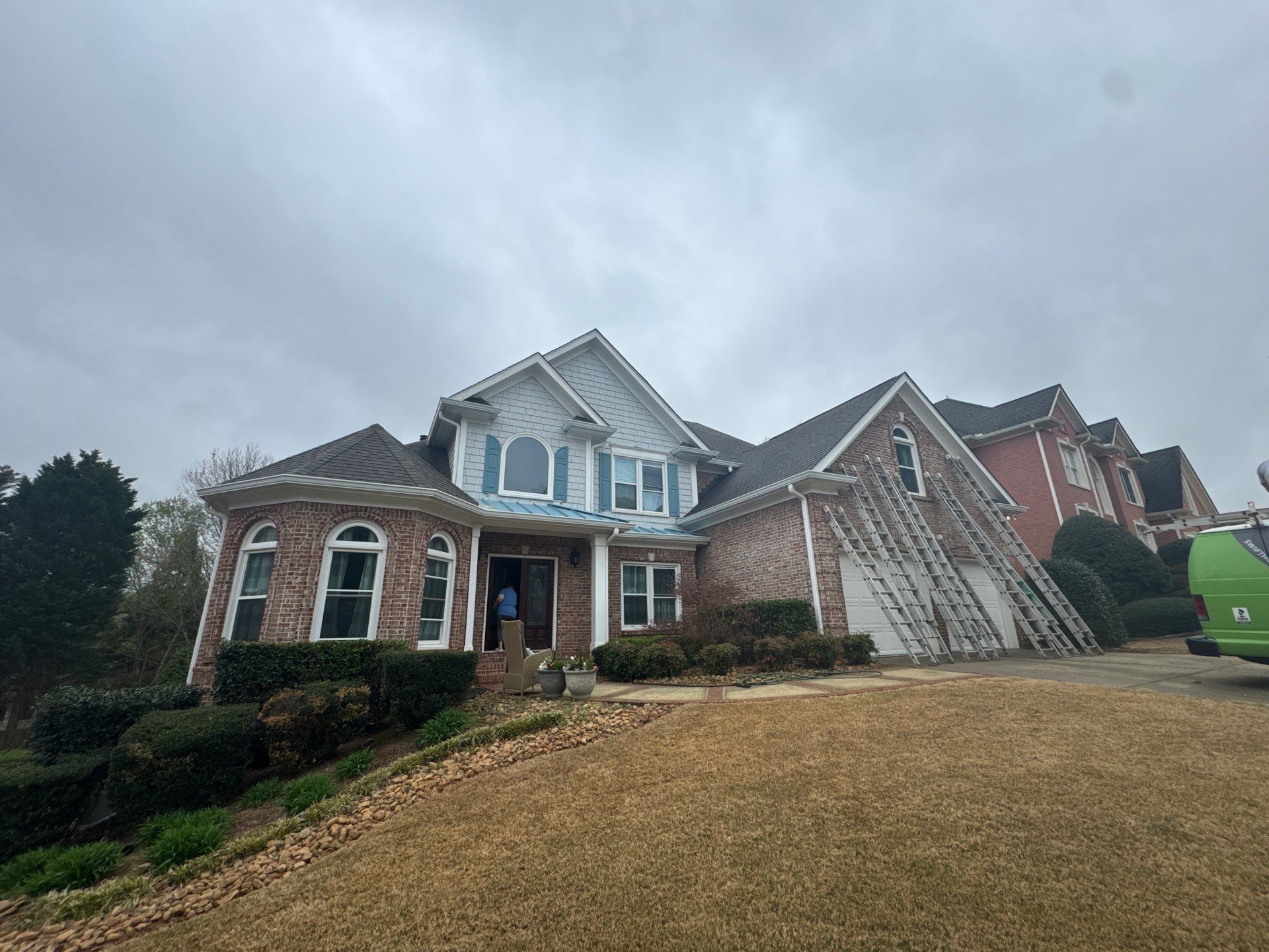 Full Exterior Home Painting for Multi-Story Residence in Marietta by Swift Home Renovations