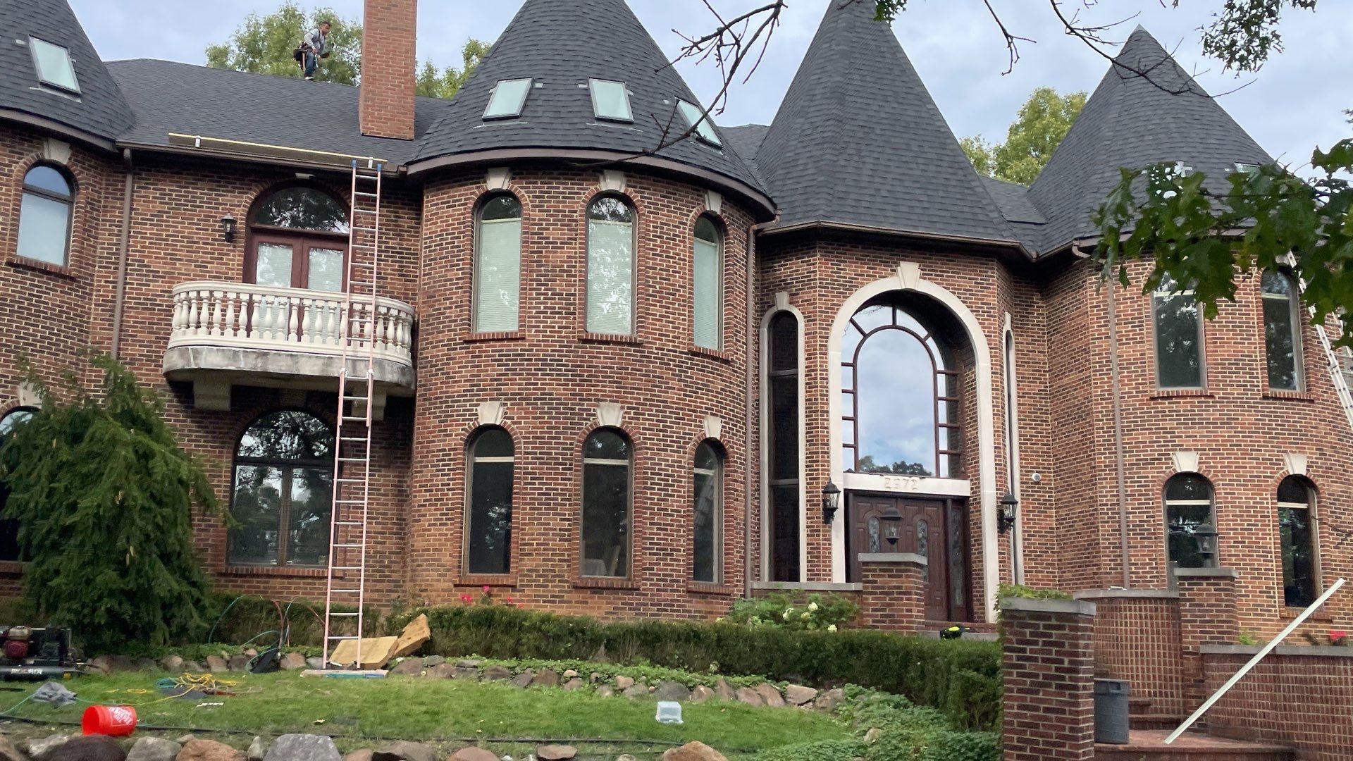 Roof Replacement using CertainTeed Landmark Moire Black by 180 Contractors