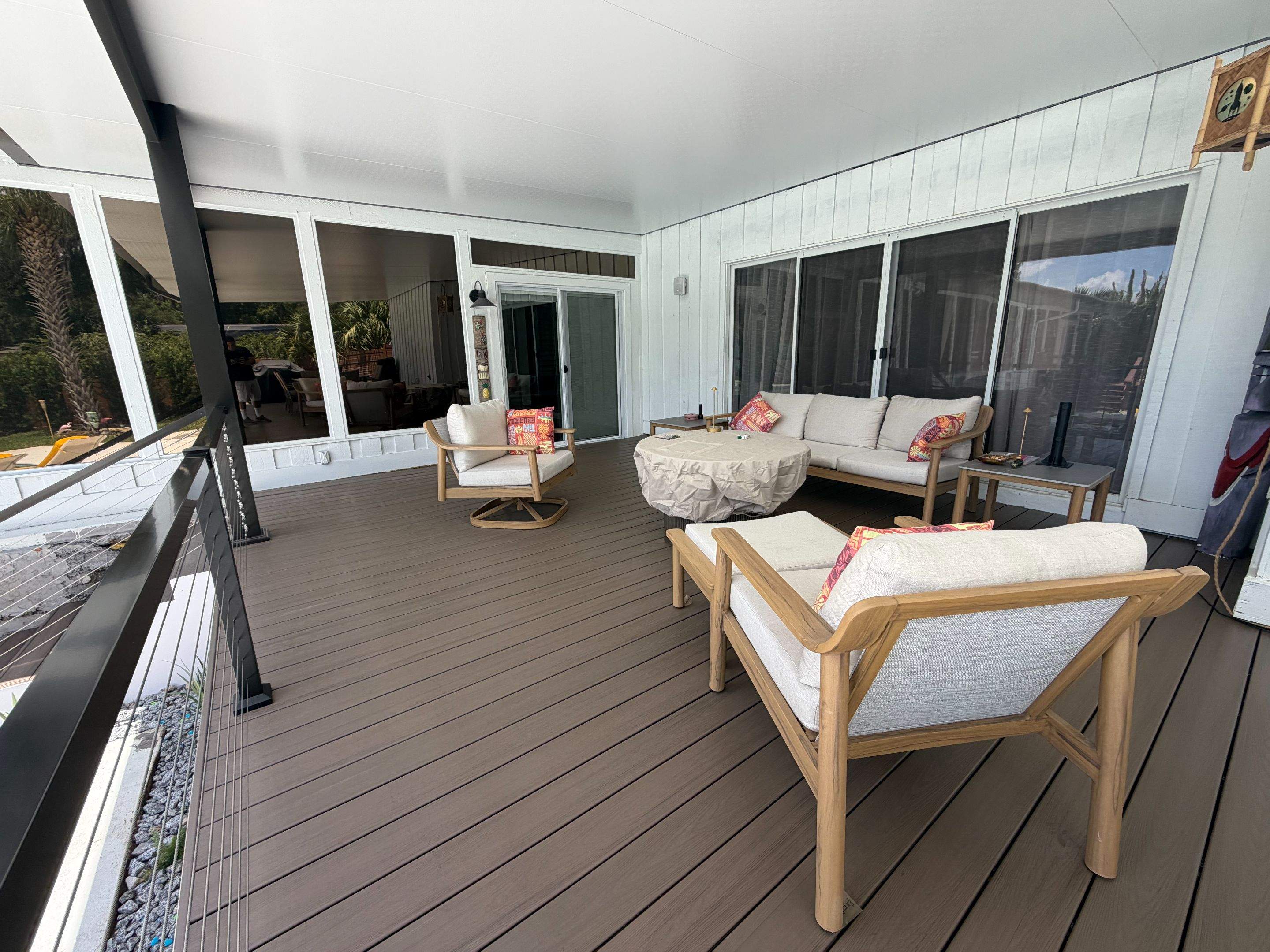 Aluminun patio cover using Deckorators venture by Orlando pergolas