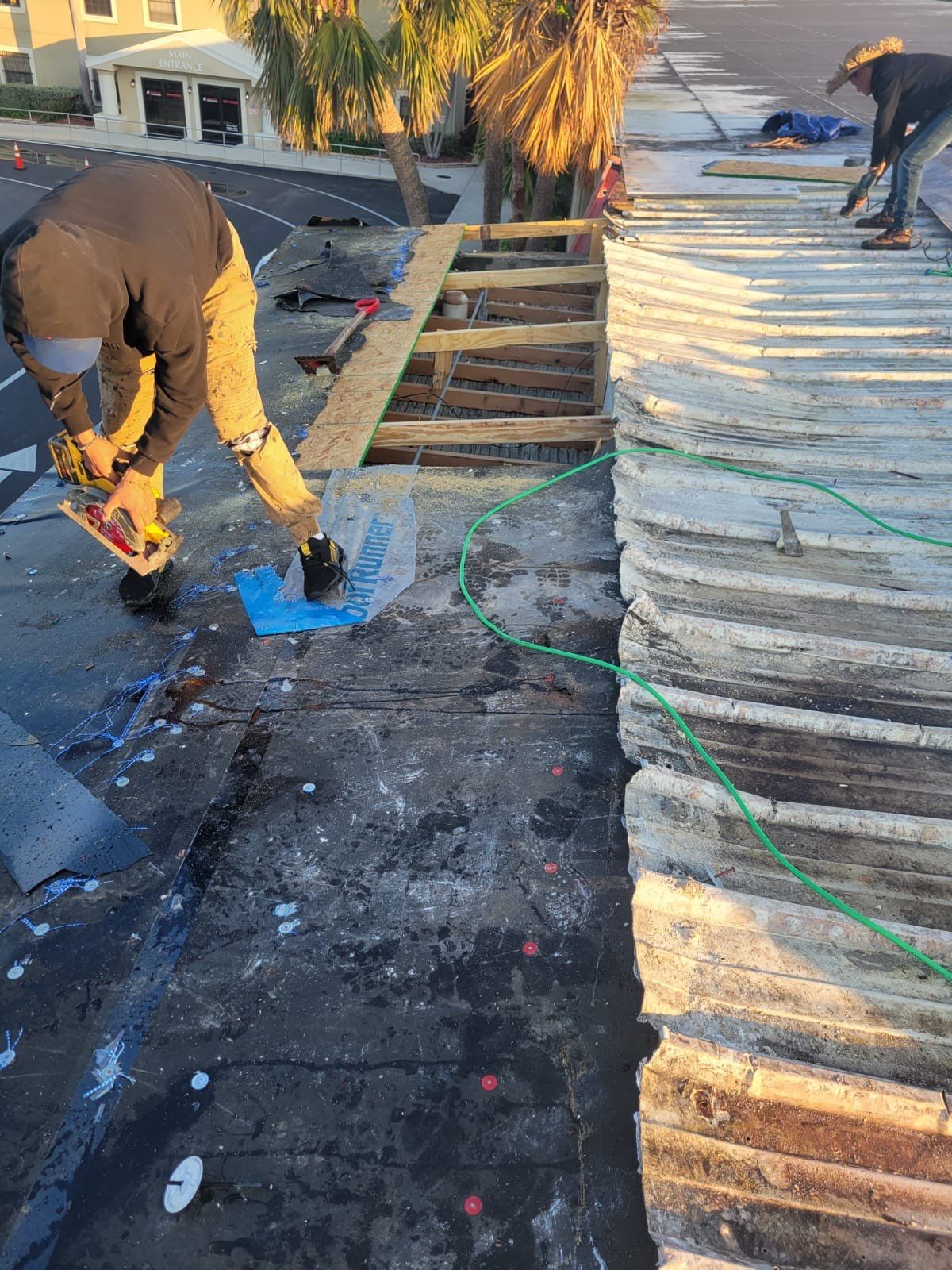 Emergency Repair on School from Storm Damage by Four Peaks Roofing