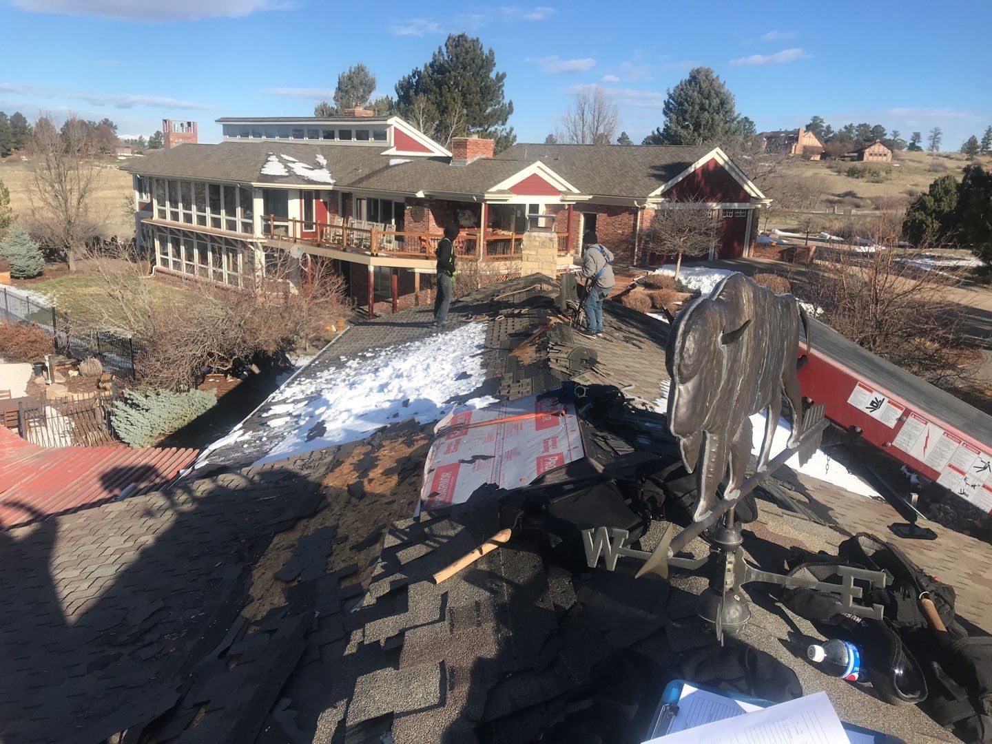 Residential Roofing Installation using CertainTeed Presidential IR - Weathered Wood by A to Z Roofing