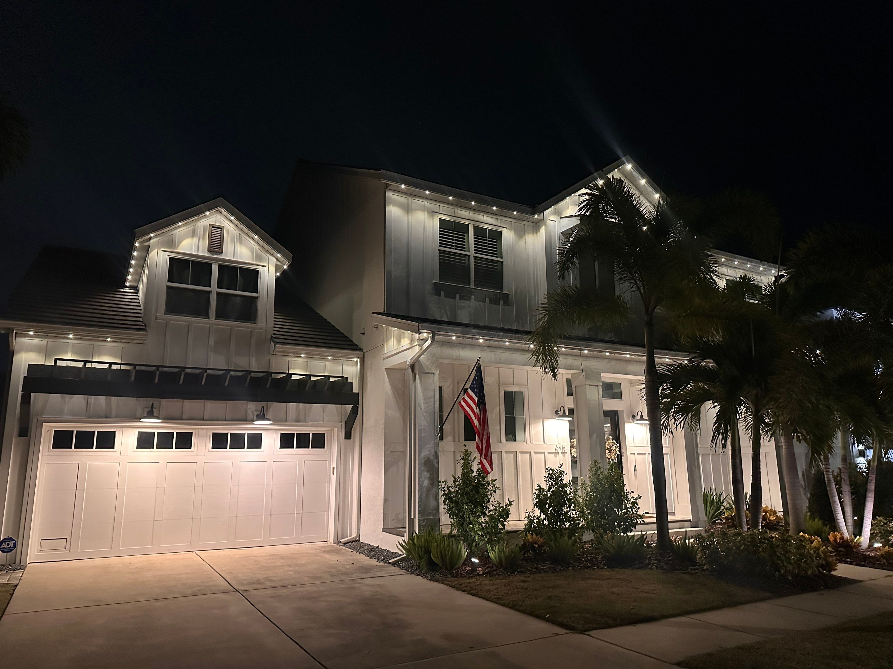 Permanent LED Soffit Lighting and Landscape Illumination in Apollo Beach by Elegant Accents 