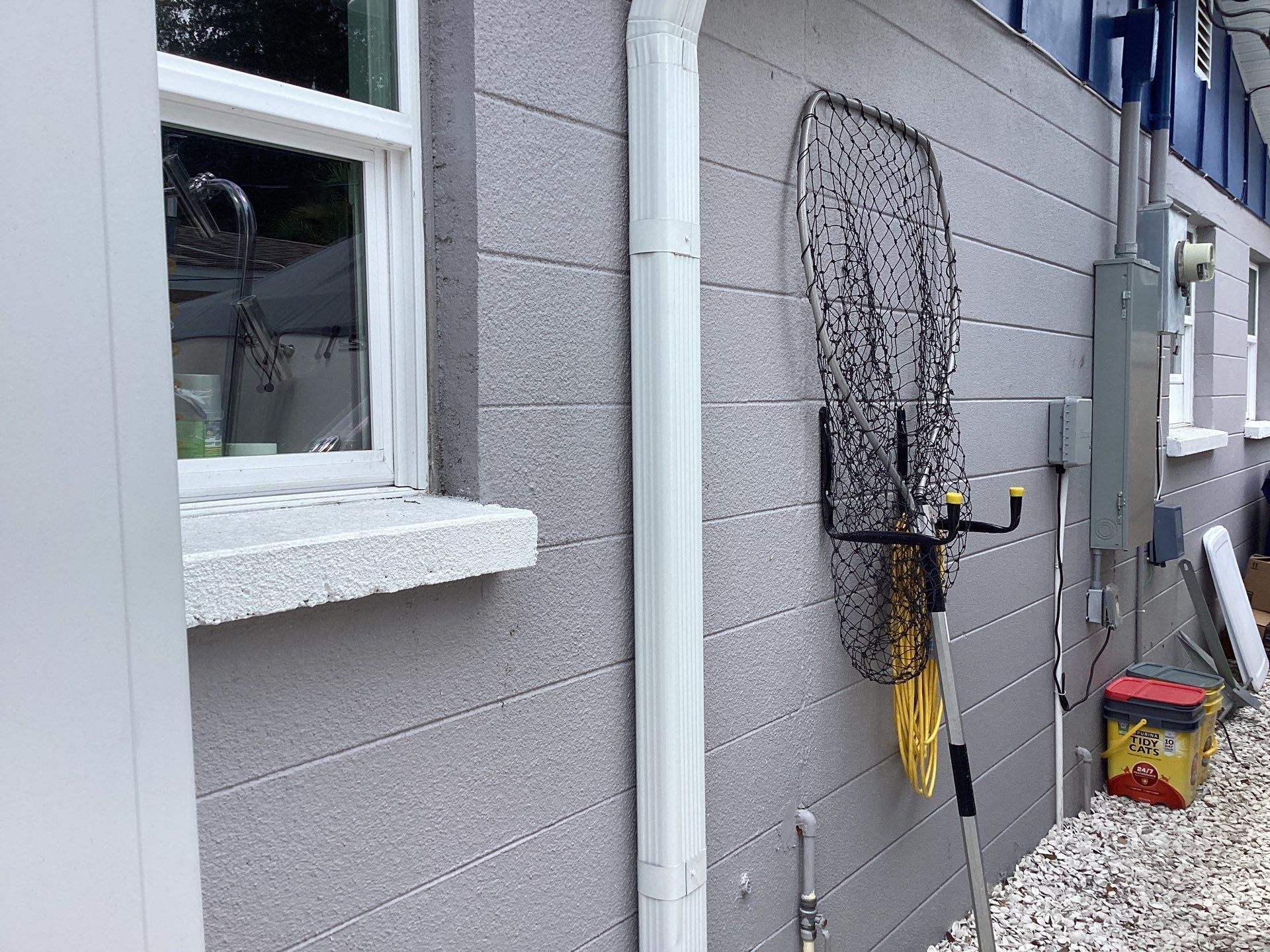 White K Style Seamless Gutters using 3X4 Elbow Downspout in Sarasota FL by Gutter Professors