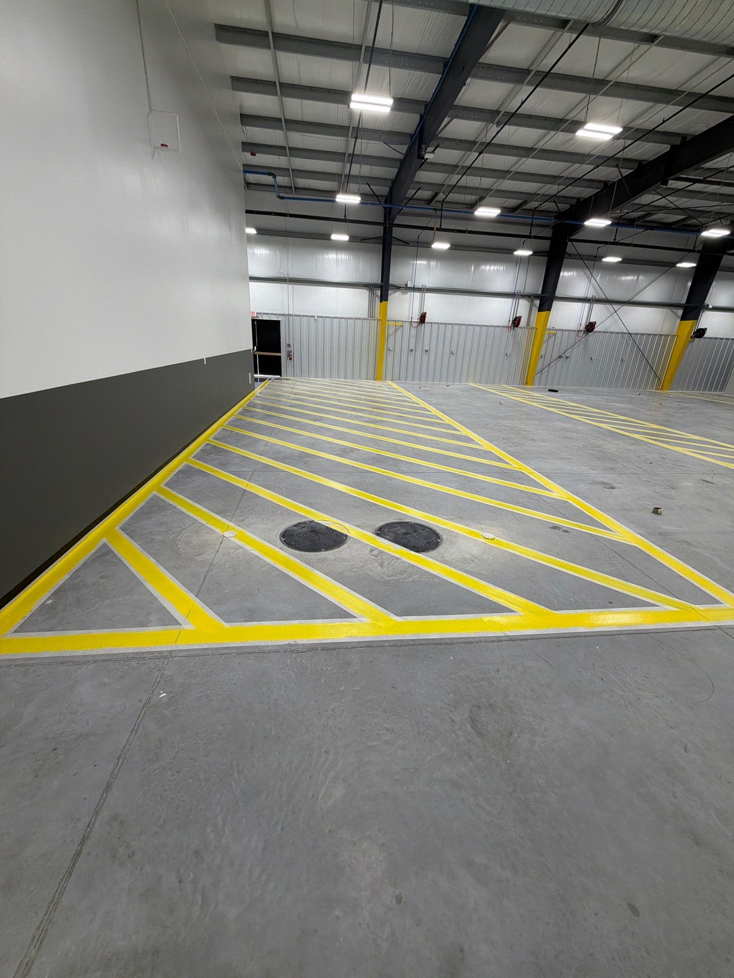 Industrial Epoxy Safety Marking and Hatch Layout in Spring Hill by Everline Coatings & Services - Southwest FL