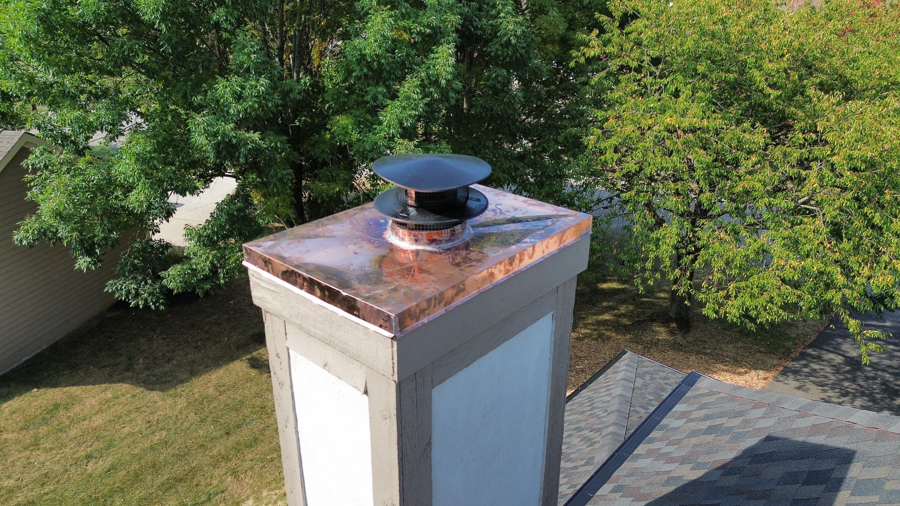 Roof Replacement, Gutters, Copper Chimney Cap by Know-A-Guy Roofing & Exteriors 