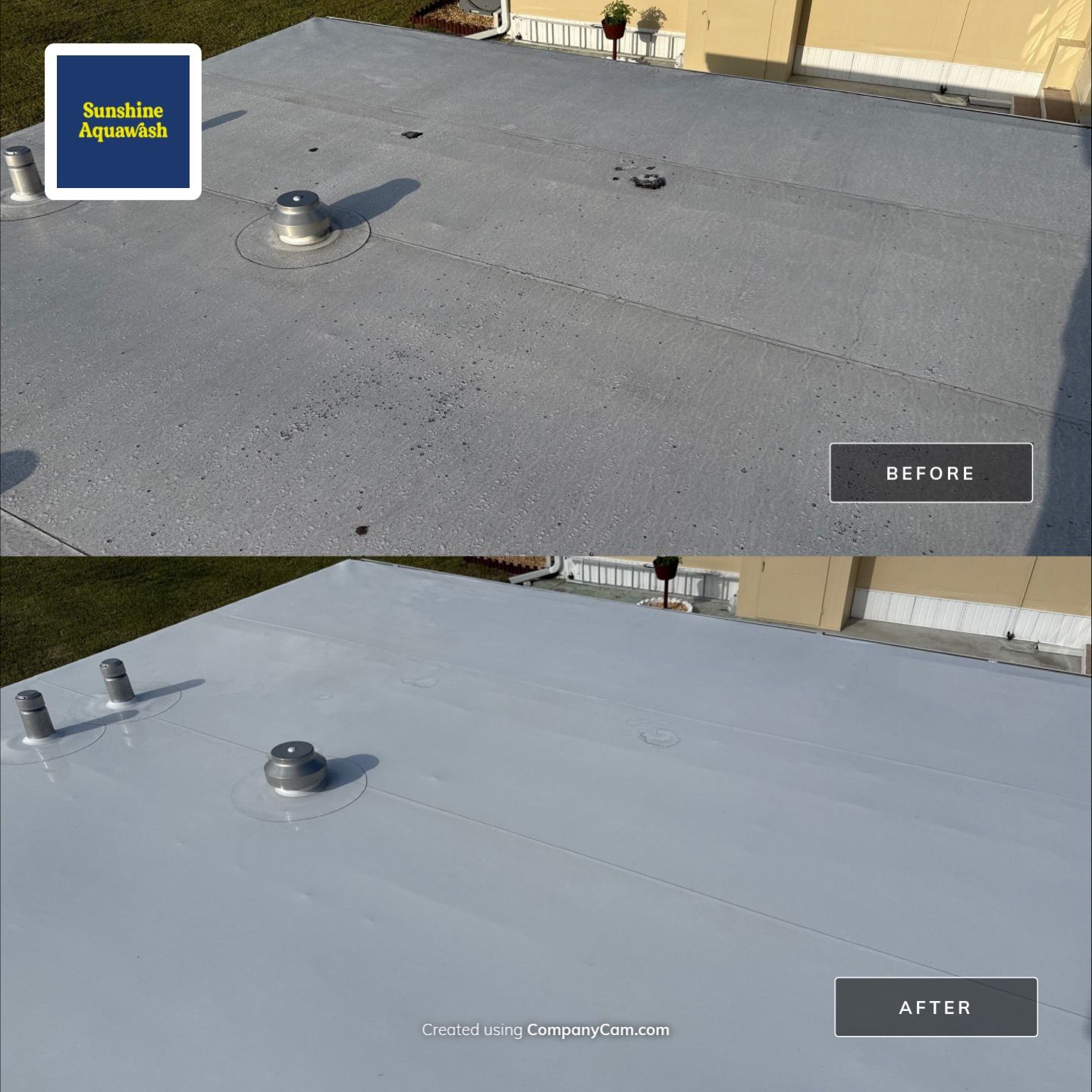 Mobile Home Soft Wash & TPO Roof Cleaning in Leisure Lake Mobile Home Park – Palmetto, FL by Sunshine AquaWash