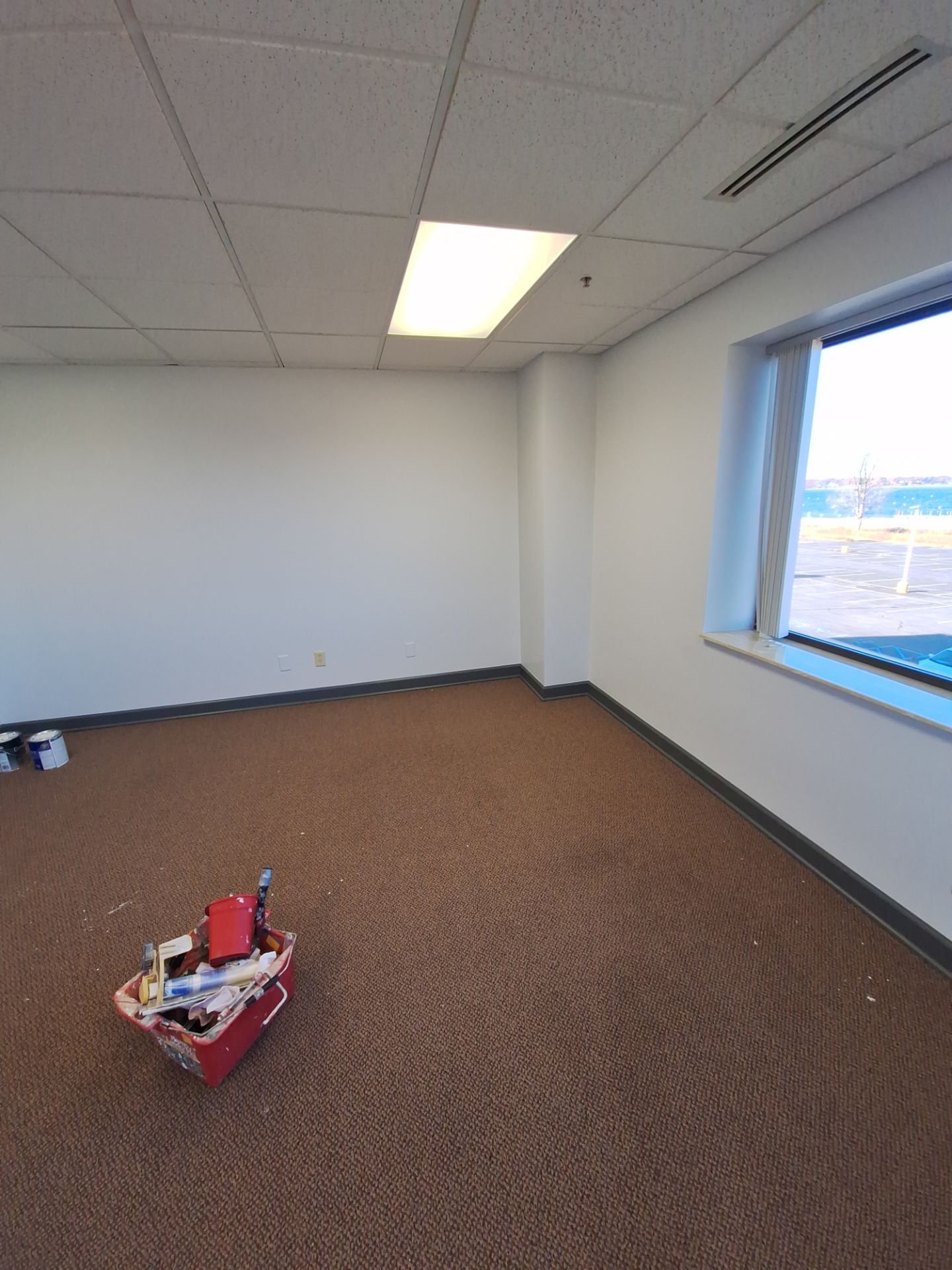 Interior Office Painting & Wall Repair in Downtown Muskegon by Gordon Painting