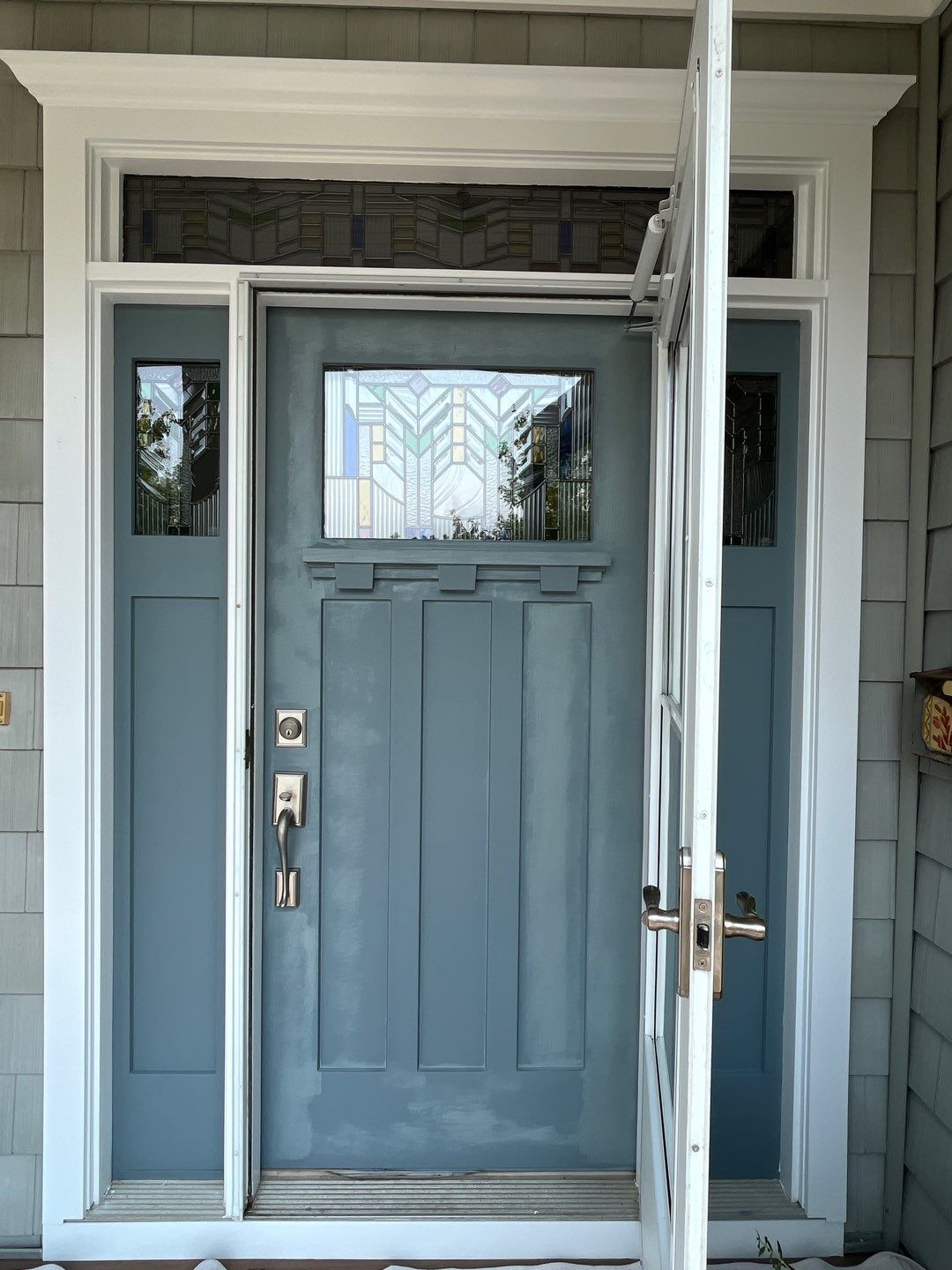 Front Door Transformation: Front Weathered to Bold & Beautiful by Fresh Coat Works LLC