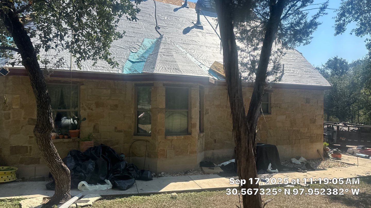 Residential Roof Replacement using GAF - HDZ - Hunter Green by Action Exteriors Austin