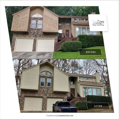 Exterior renovation using James Hardie Siding and Simonton Windows