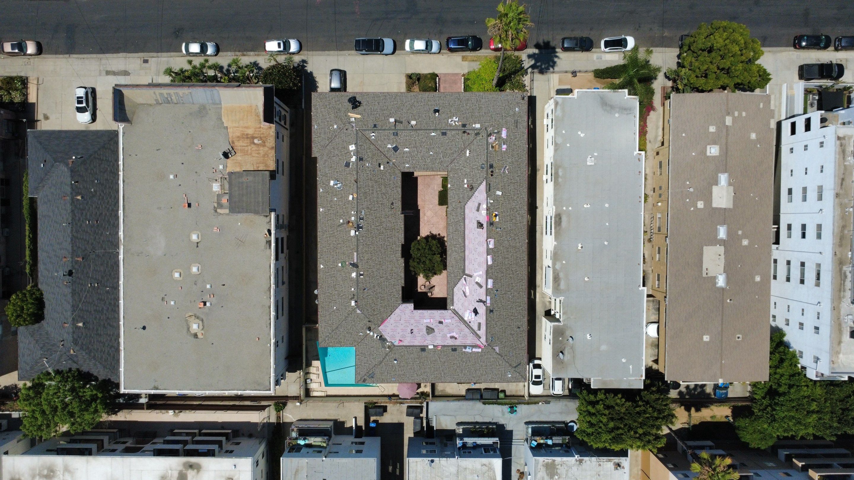 Apartment Building in Hollywood by Hull Brothers Roofing