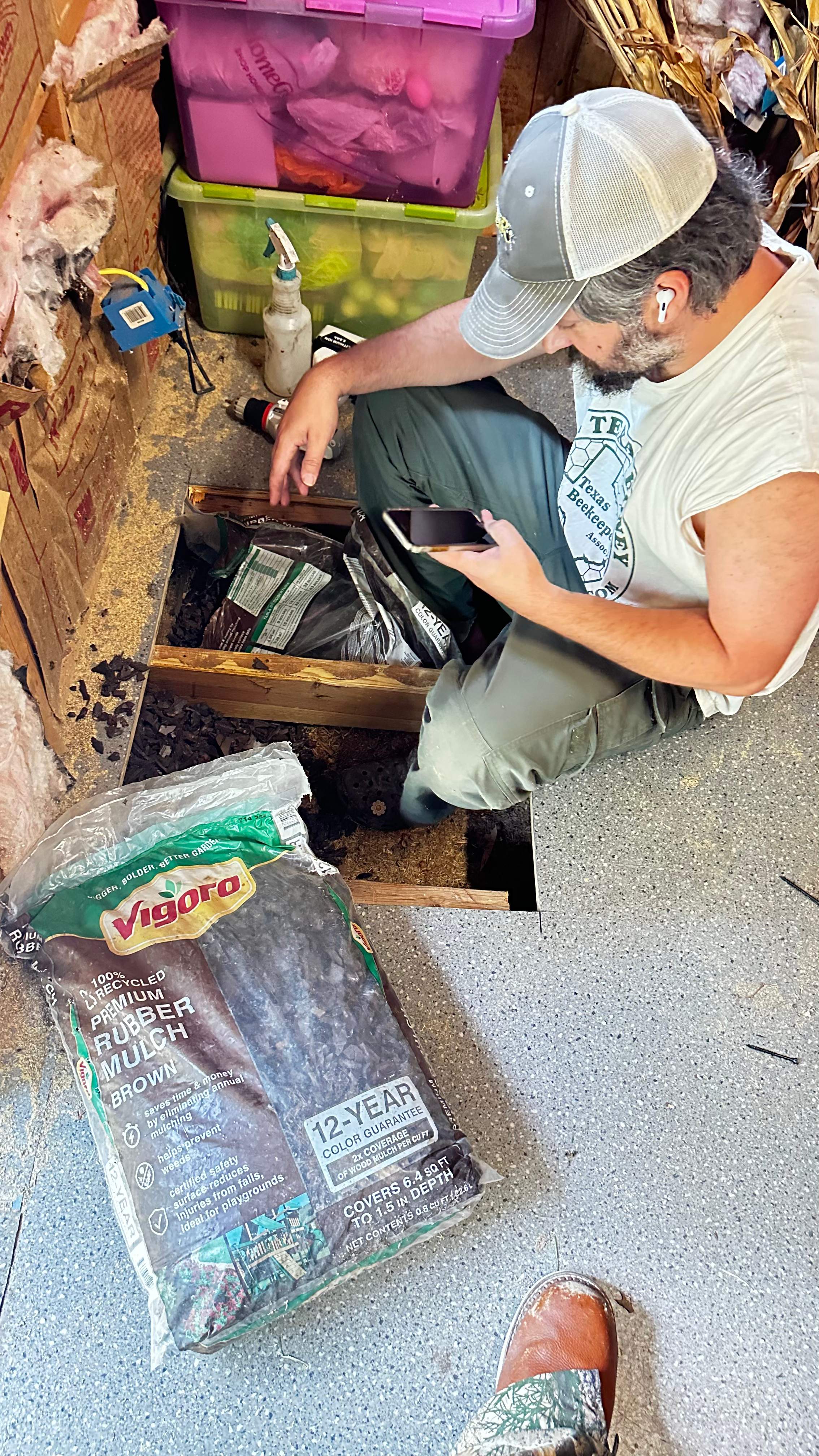 Under a Shed  by Rockwall Honey Bee Company