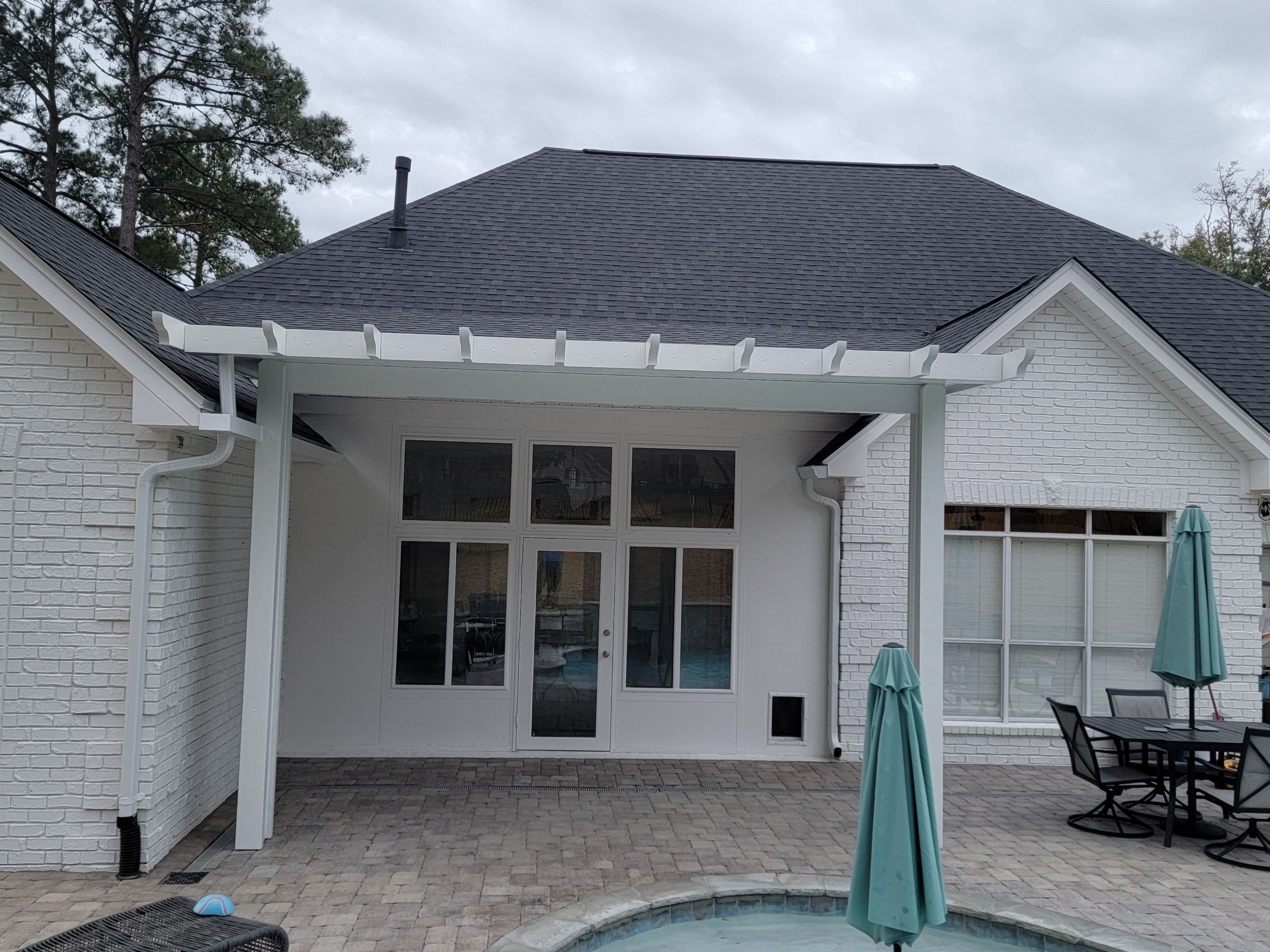 Spanish Fort Pergola Using Colorbeam by Titan Sunrooms