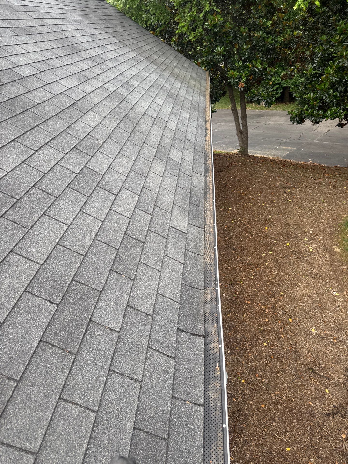 Commercial gutter cleaning Rock Hill & Fort Mill, SC after photo with clean gutters