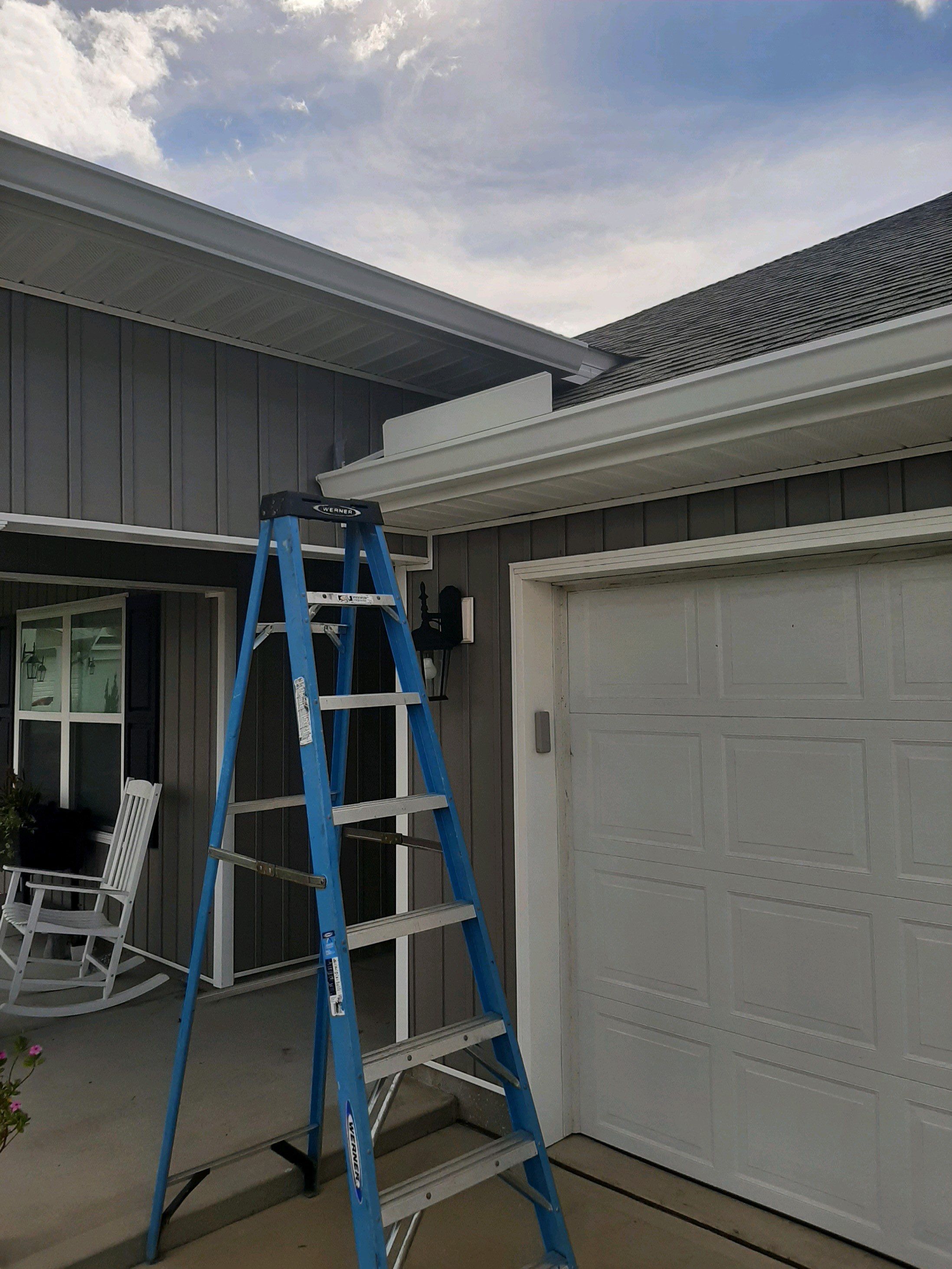 Gutter Installation using K-Style Seamless Gutters and Soffit and Fascia Replacement by Gutter Professors
