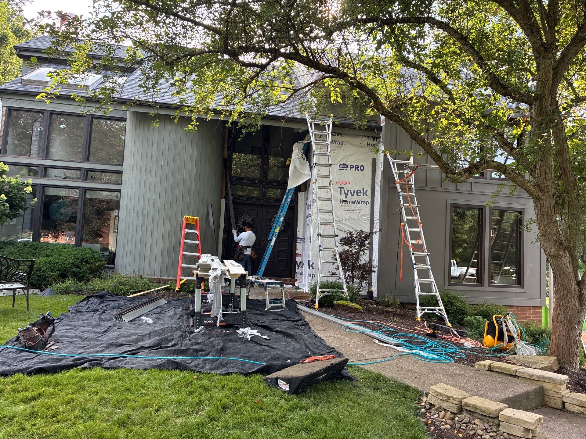 James Hardie Lap & Board and Batten in Aged Pewter at Allison Park by Ideal Siding Pittsburgh