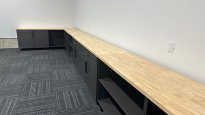 Pewter Cabinet Installation