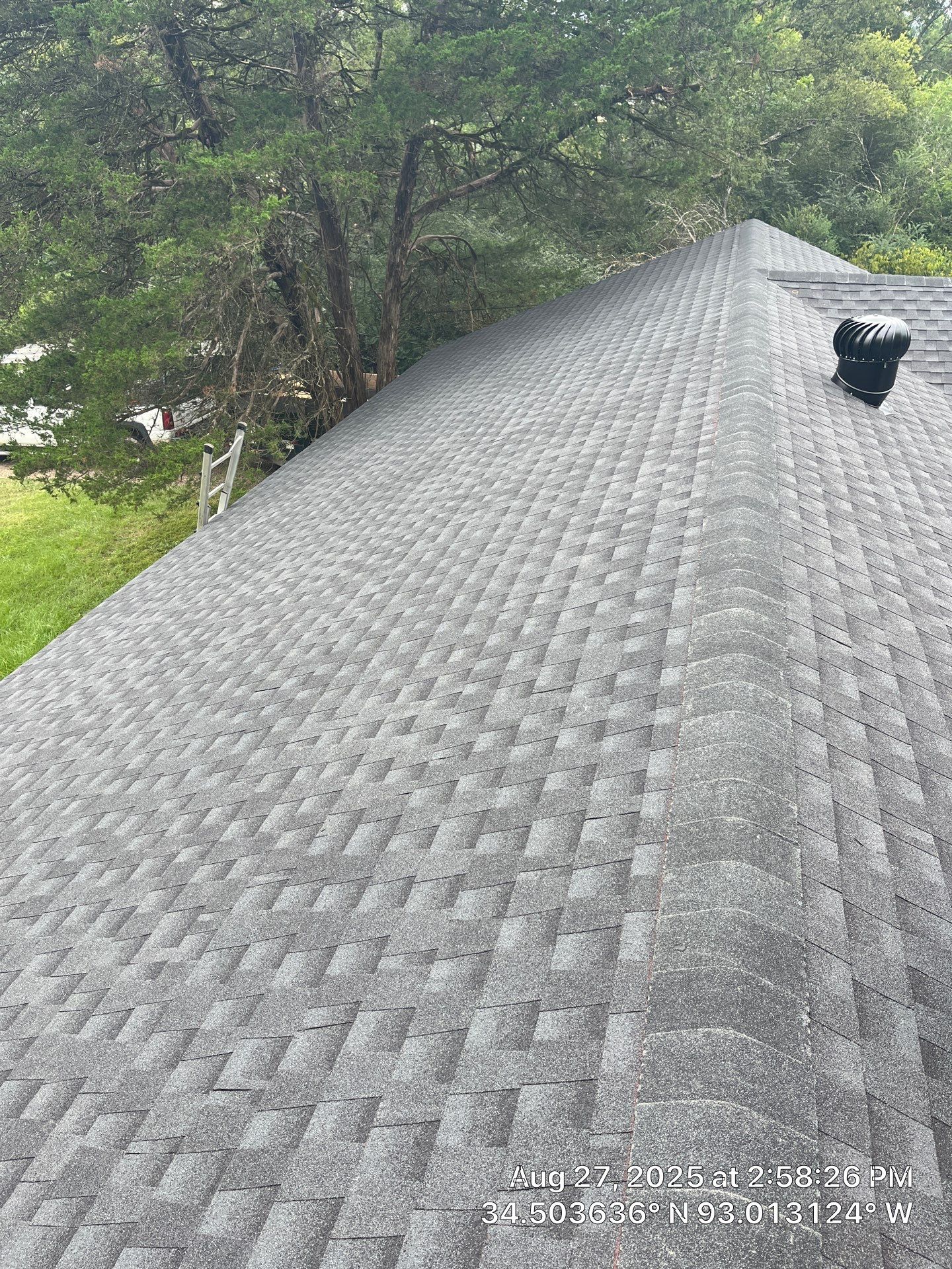 GAF Timberline HDZ Roof Replacement on Brick Home in Hot Springs by Temple Roofing and Exteriors