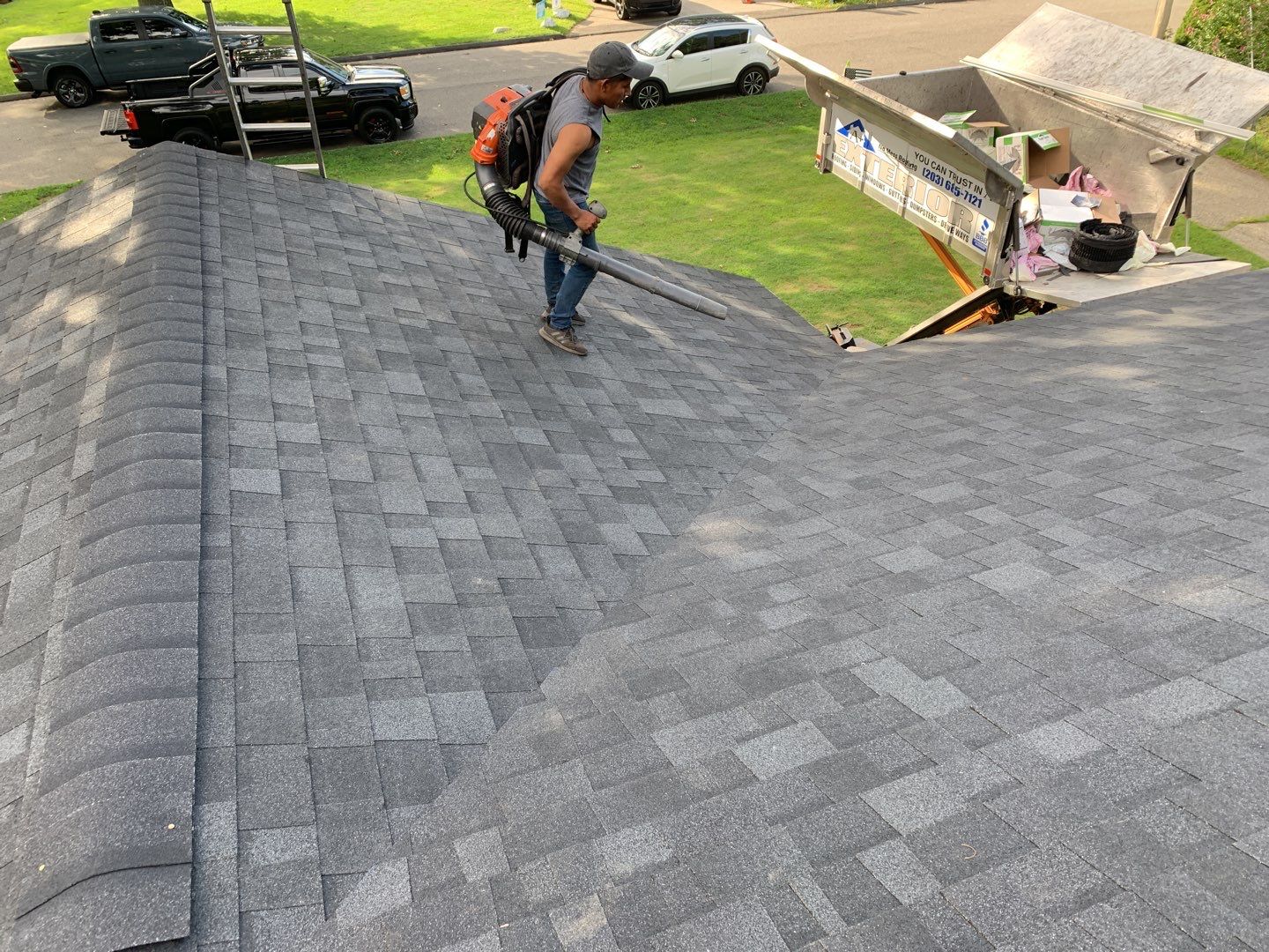 Siding Installation using Certainteed monogram charcoal gray Owens Corning Onyx Black by A Plus Exterior