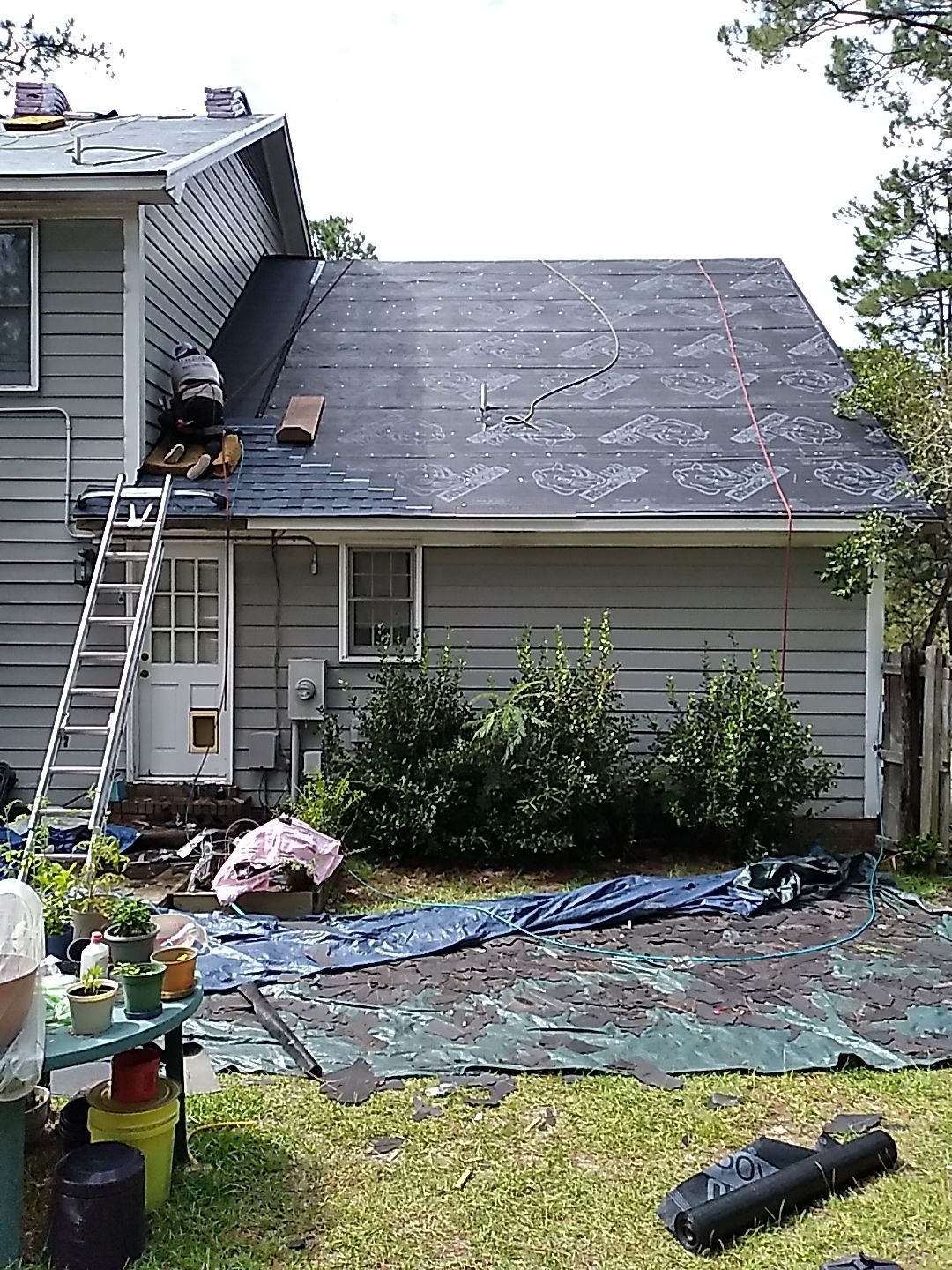 Residential Roofing and Porch Rebuild using Owens Corning Duration Shingles by Indigo State Roofing