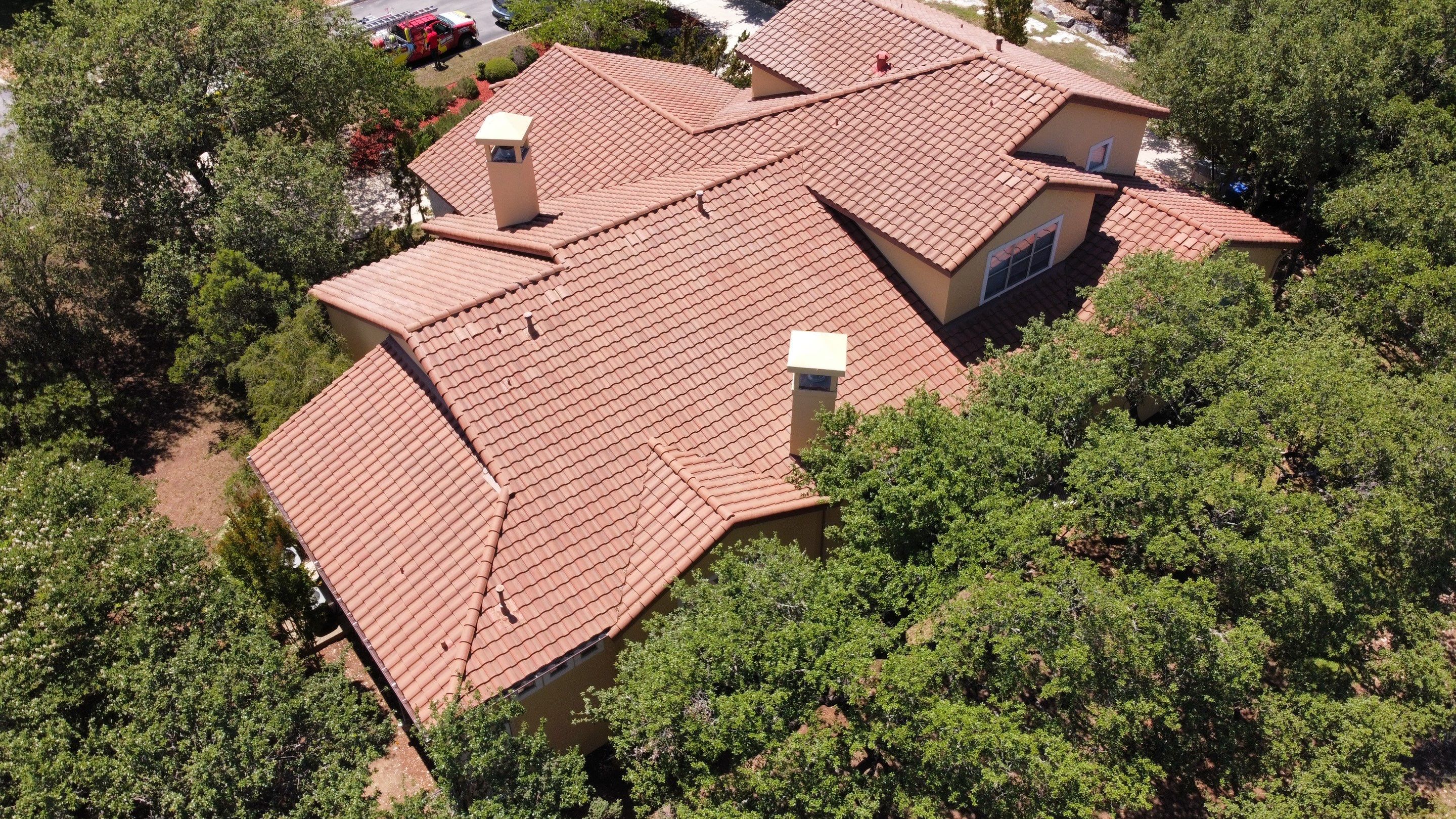 Tile Roof Wash Project in San Antonio by Bright Choice