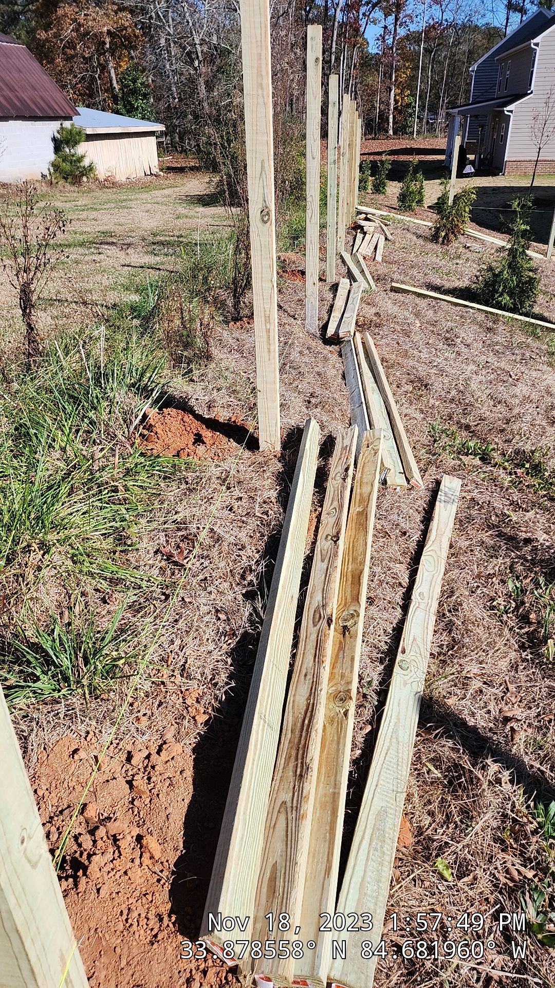 Fence Installation of Capped Wood Privacy by Titans of Timber Fence & Stain
