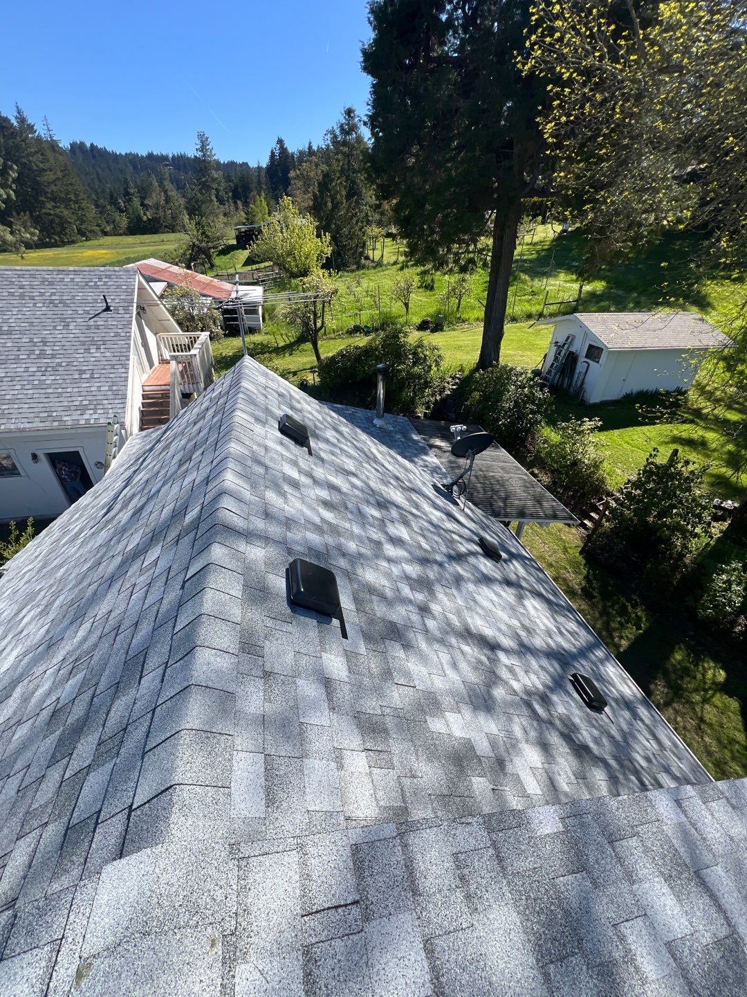 Residential Roofing Installation using IKO Dynasty (Color: Frostone Grey) by Orezona Building & Roofing Company, Inc.