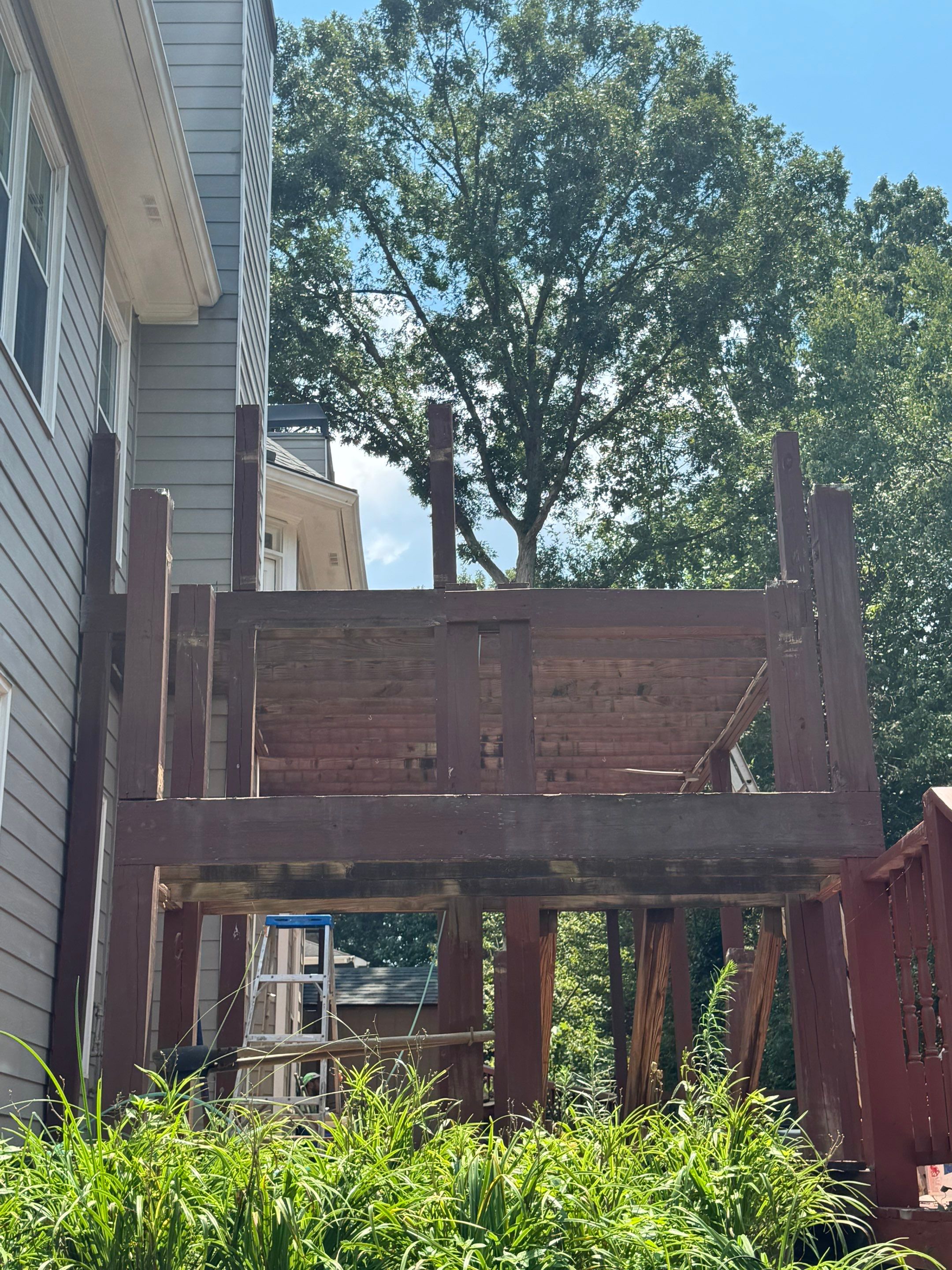 Multi-Level Composite Deck and Staircase Installation in Stonecrest by Swift Home Renovations