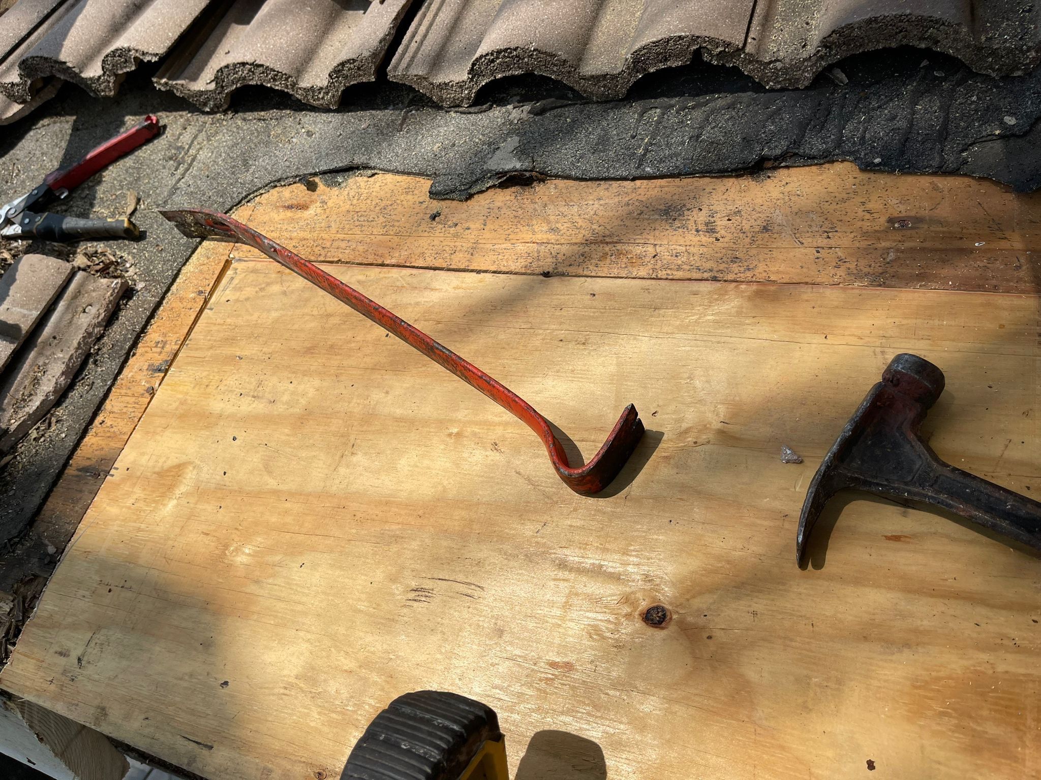 Roof repair due to bird-related damage by The Goat Contractor ( Giampri Corp)